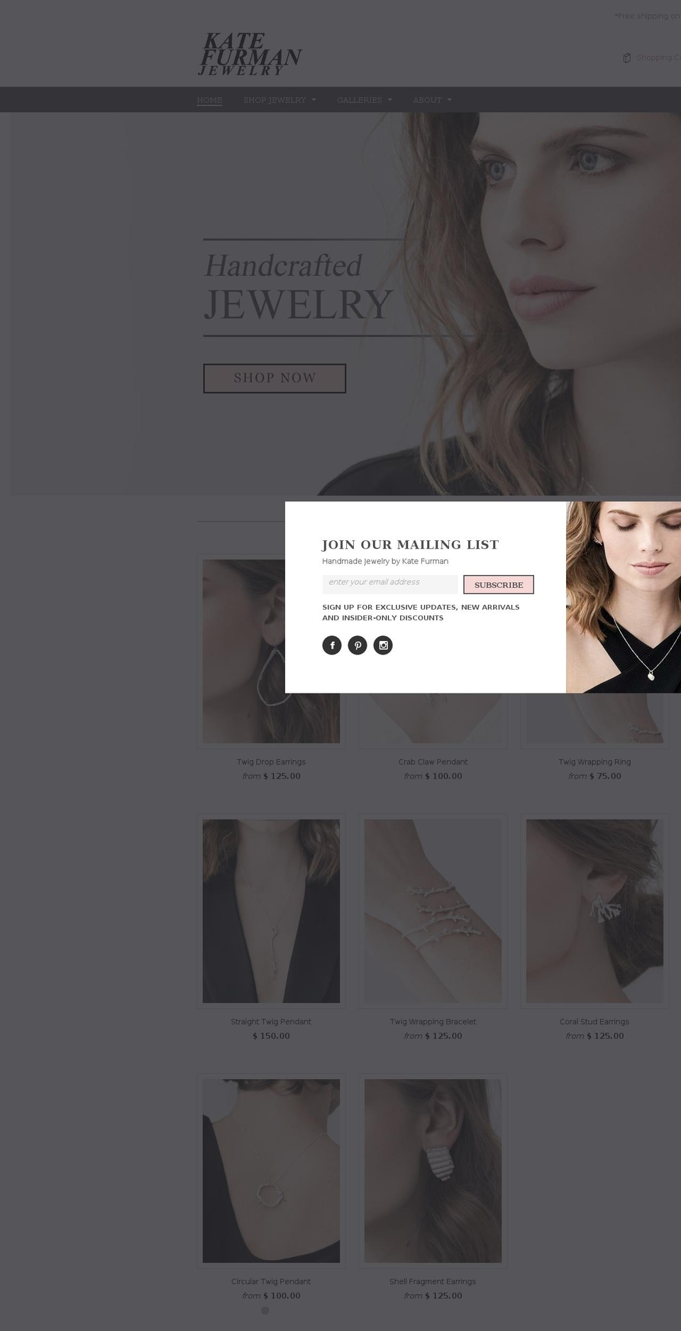 katefurmanjewelry.com shopify website screenshot