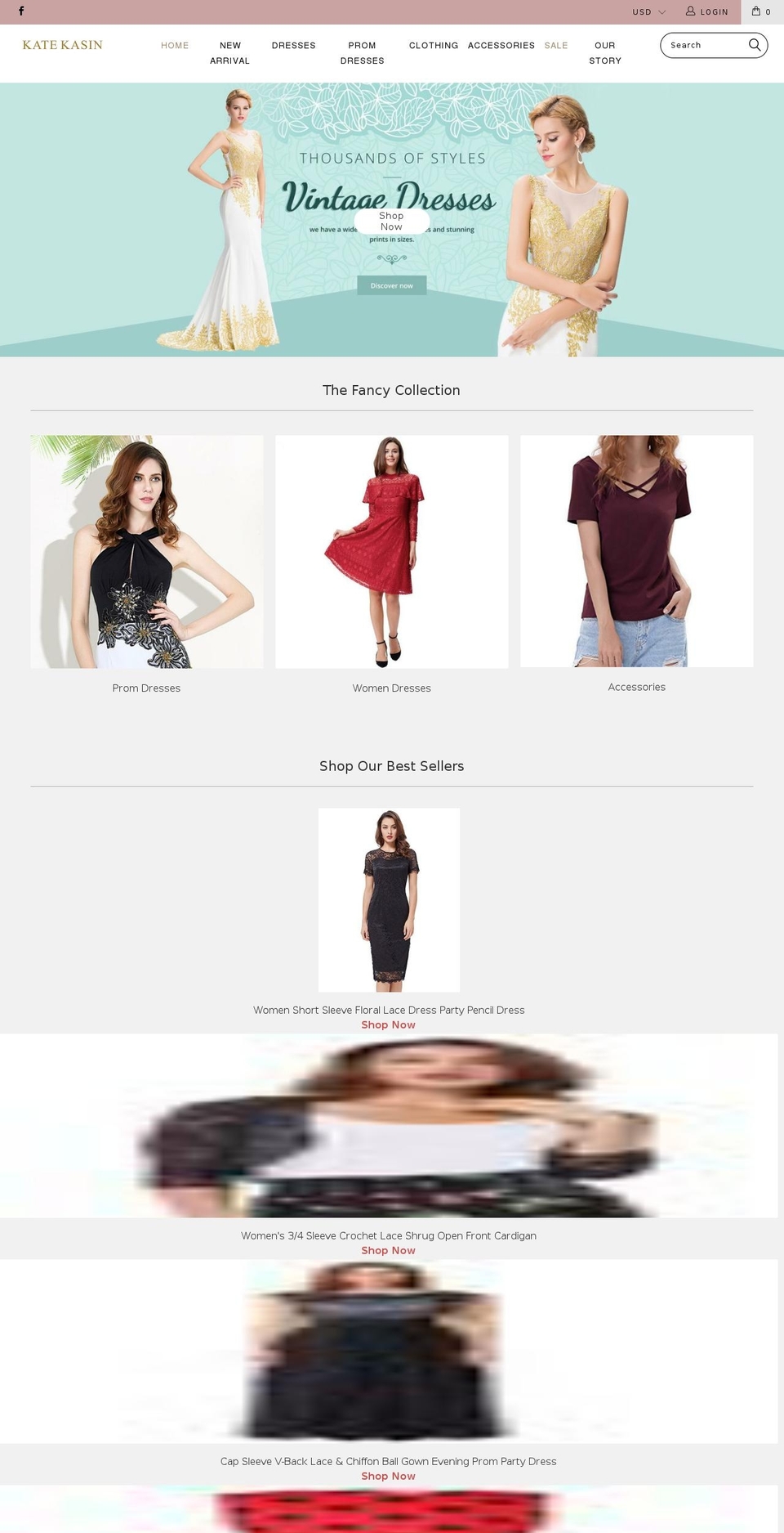 katekasin.com shopify website screenshot