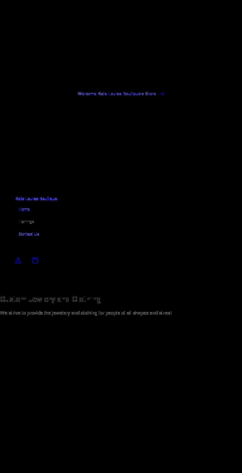 katelouiseboutique.com shopify website screenshot
