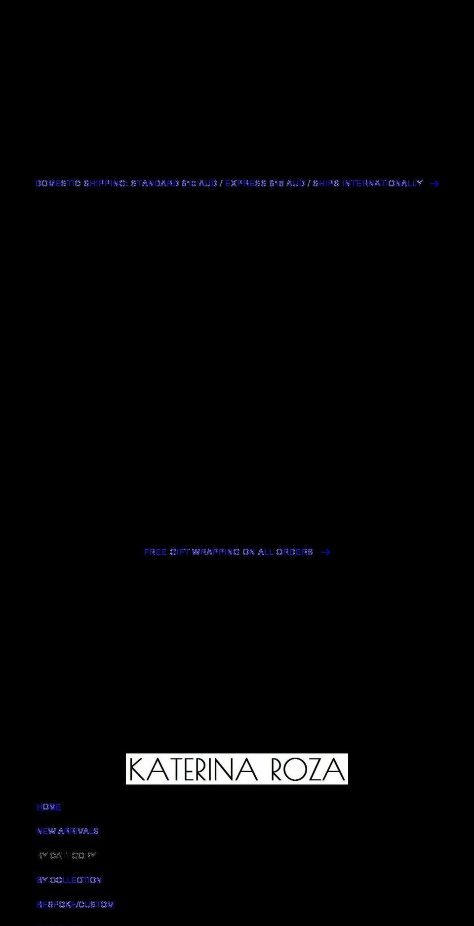 katerina-roza.com shopify website screenshot