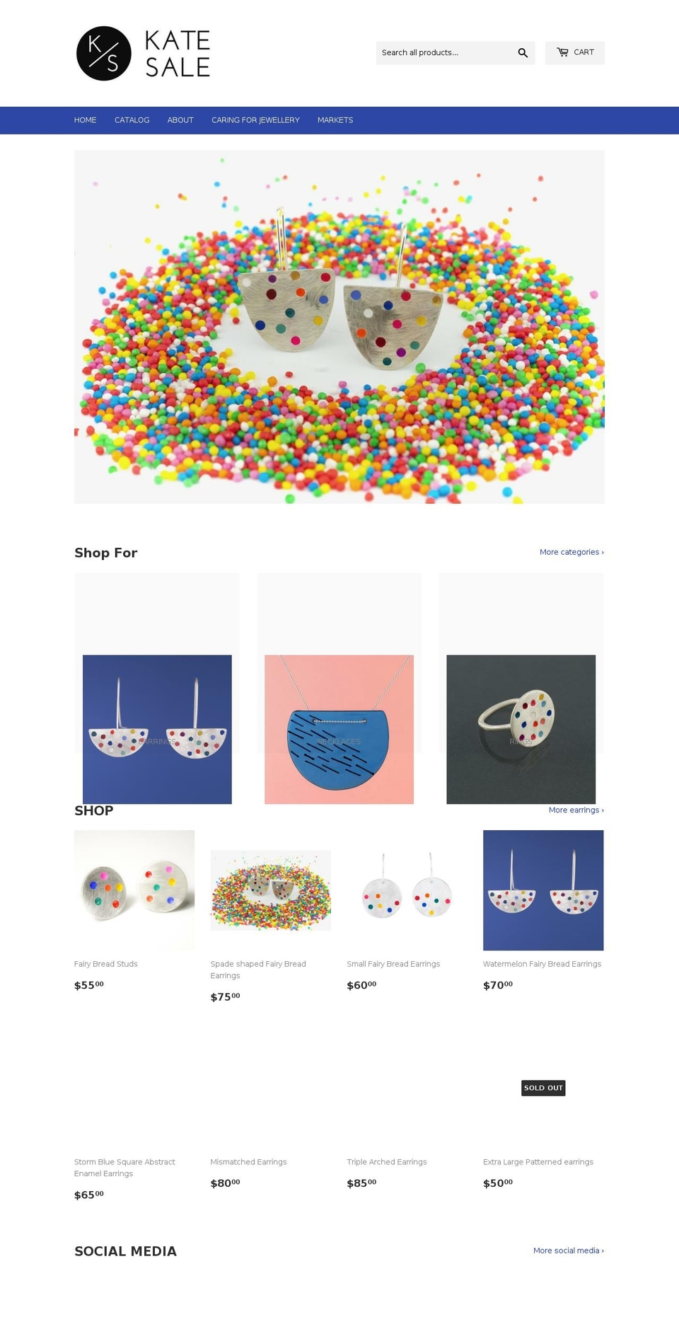 katesalejewellery.com shopify website screenshot