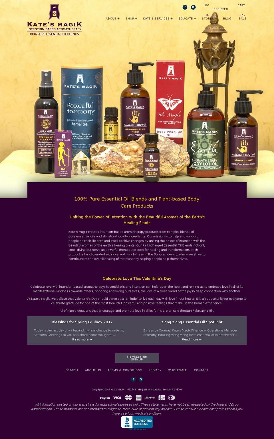 katesmagik.com shopify website screenshot