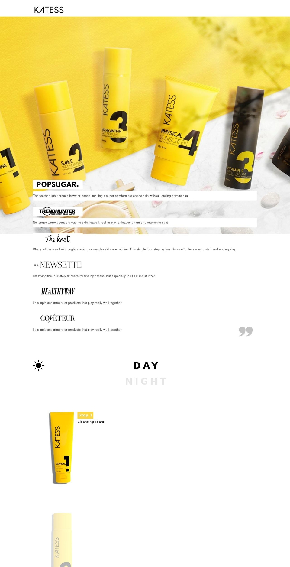 katess.com — Shopify storefront screenshot