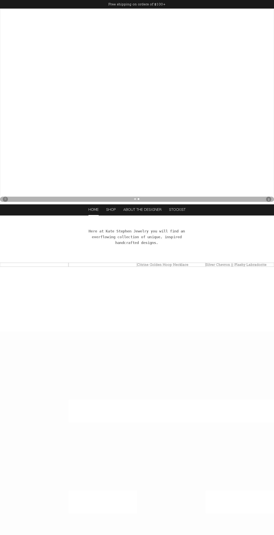 katestephenjewelry.com shopify website screenshot