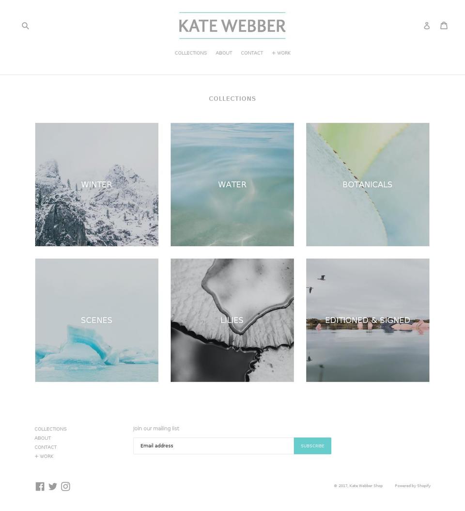 katewebbershop.com shopify website screenshot