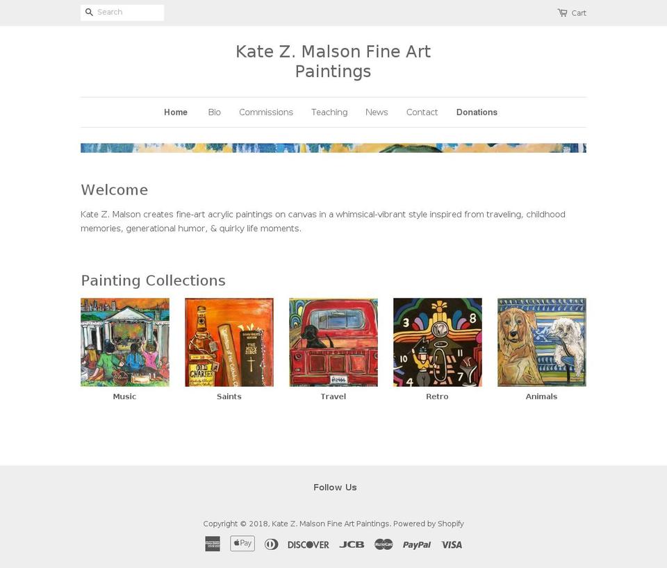 katezmalson.com — Shopify storefront screenshot