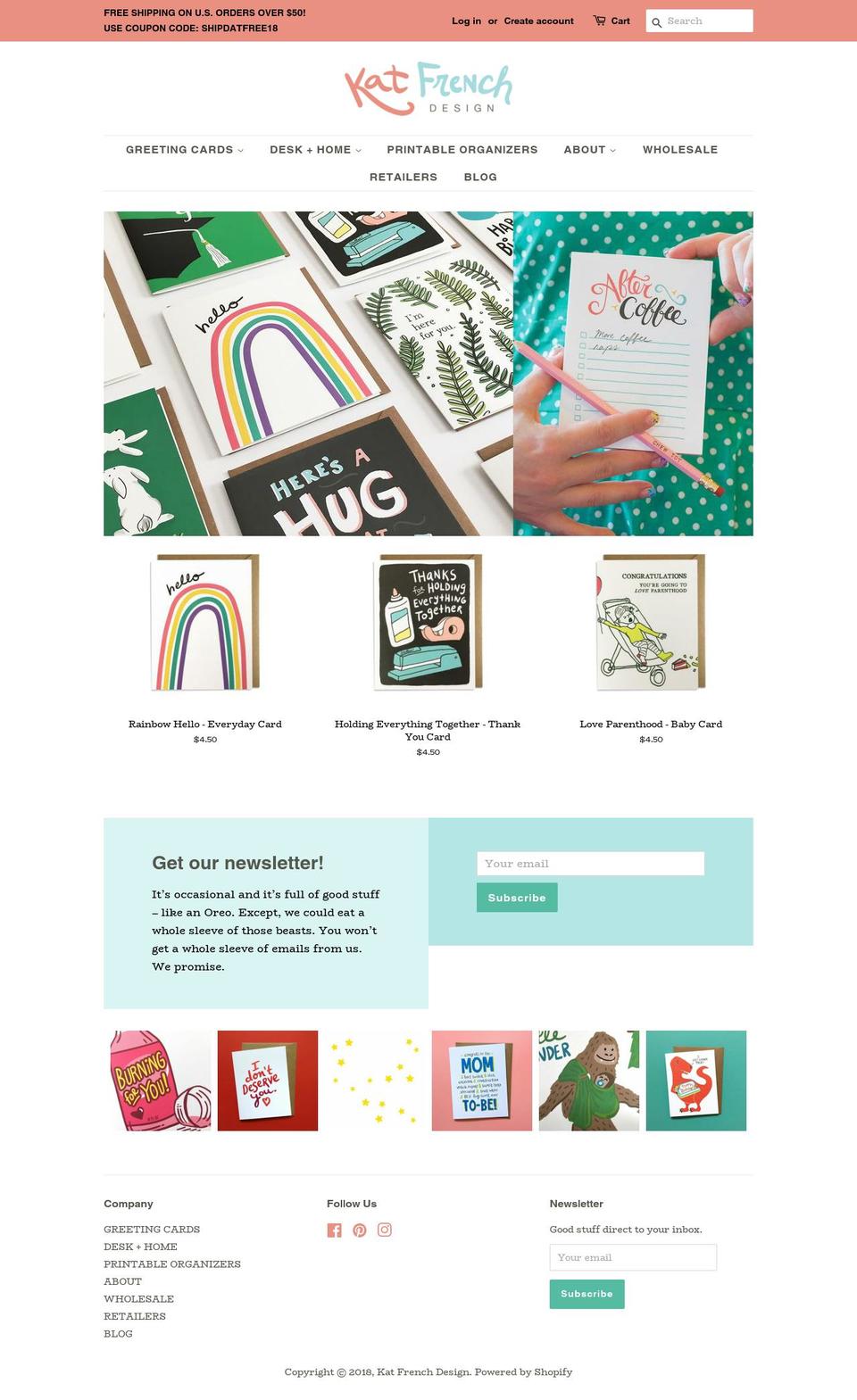 katfrenchdesign.com shopify website screenshot