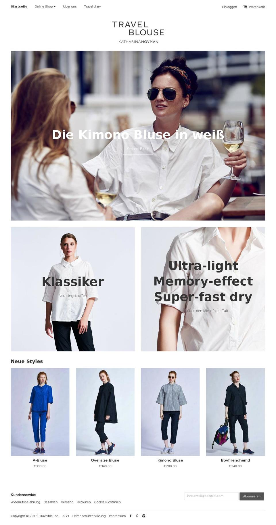 katharinahovman-onlineshop.com shopify website screenshot