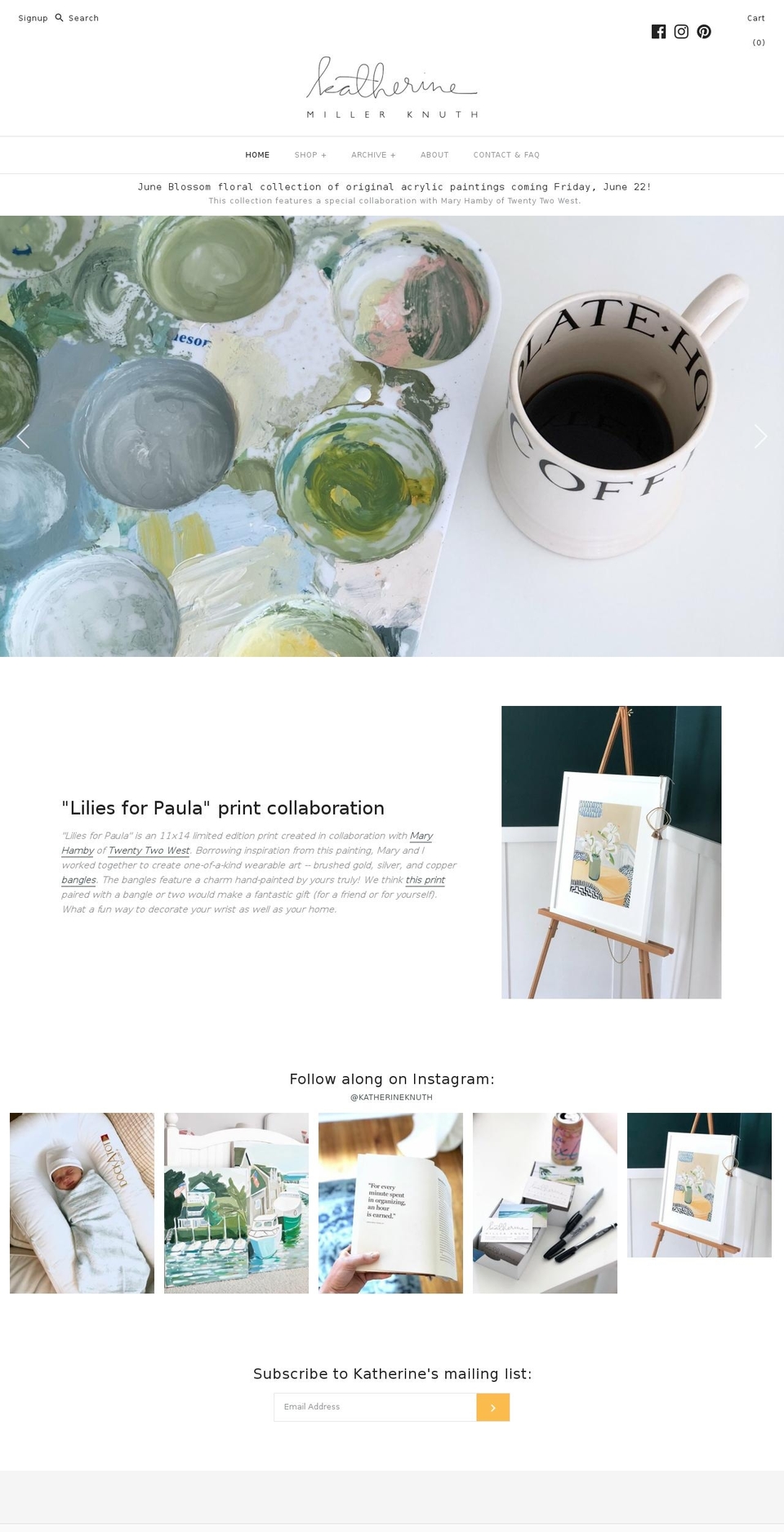 Copy of Symmetry Shopify theme site example katherine-knuth.com