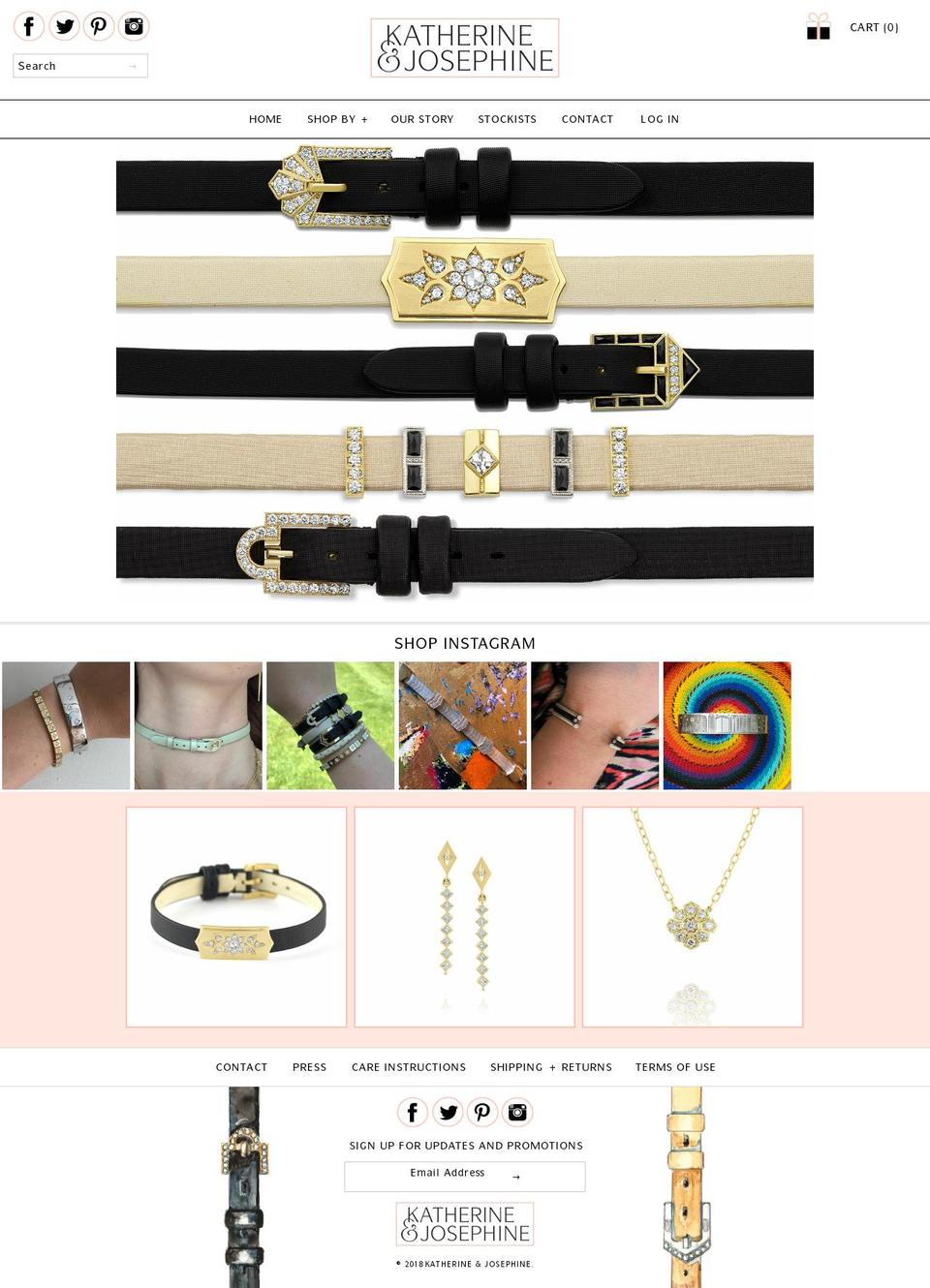 katherineandjosephinejewelry.com shopify website screenshot