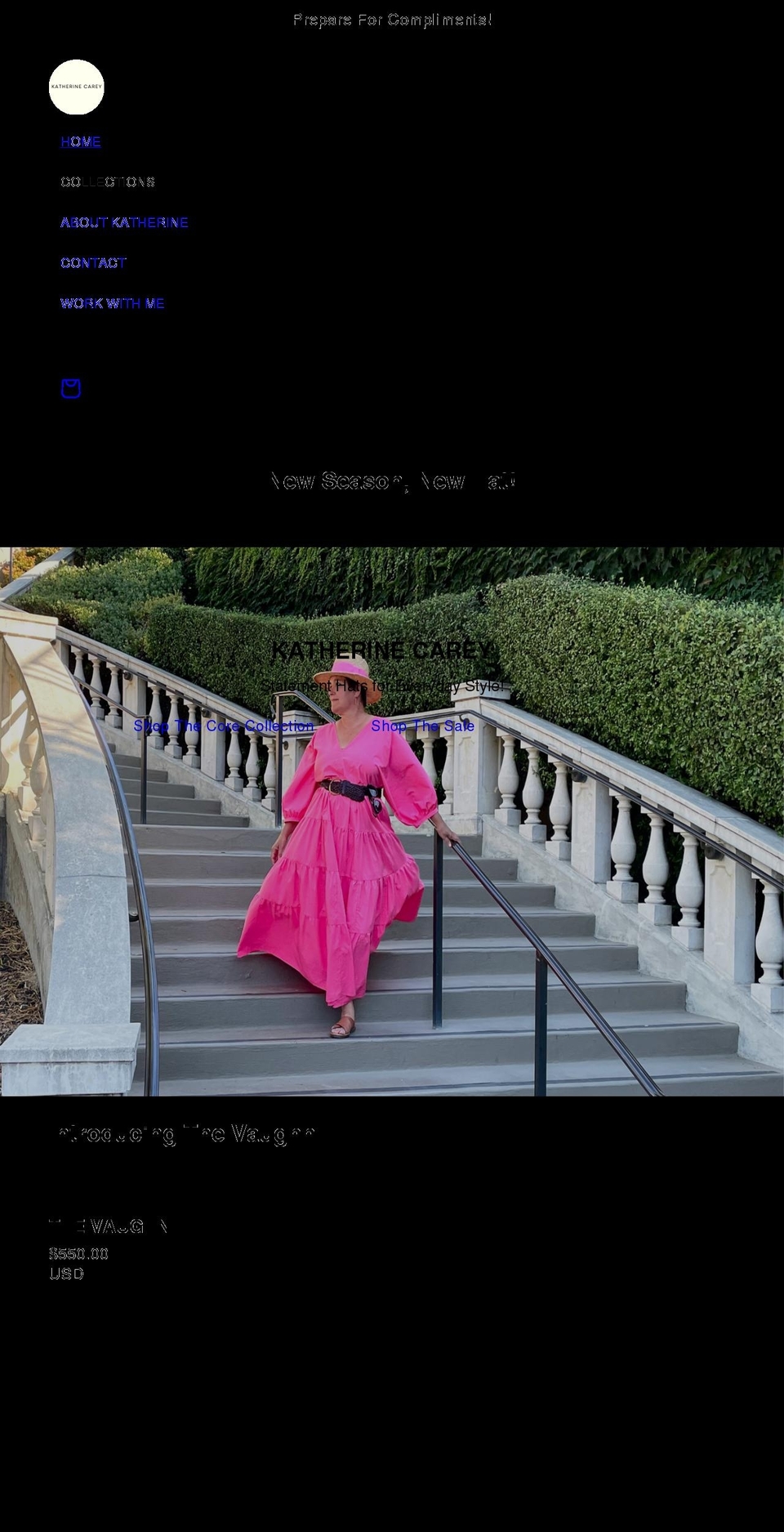 katherinecarey.com shopify website screenshot