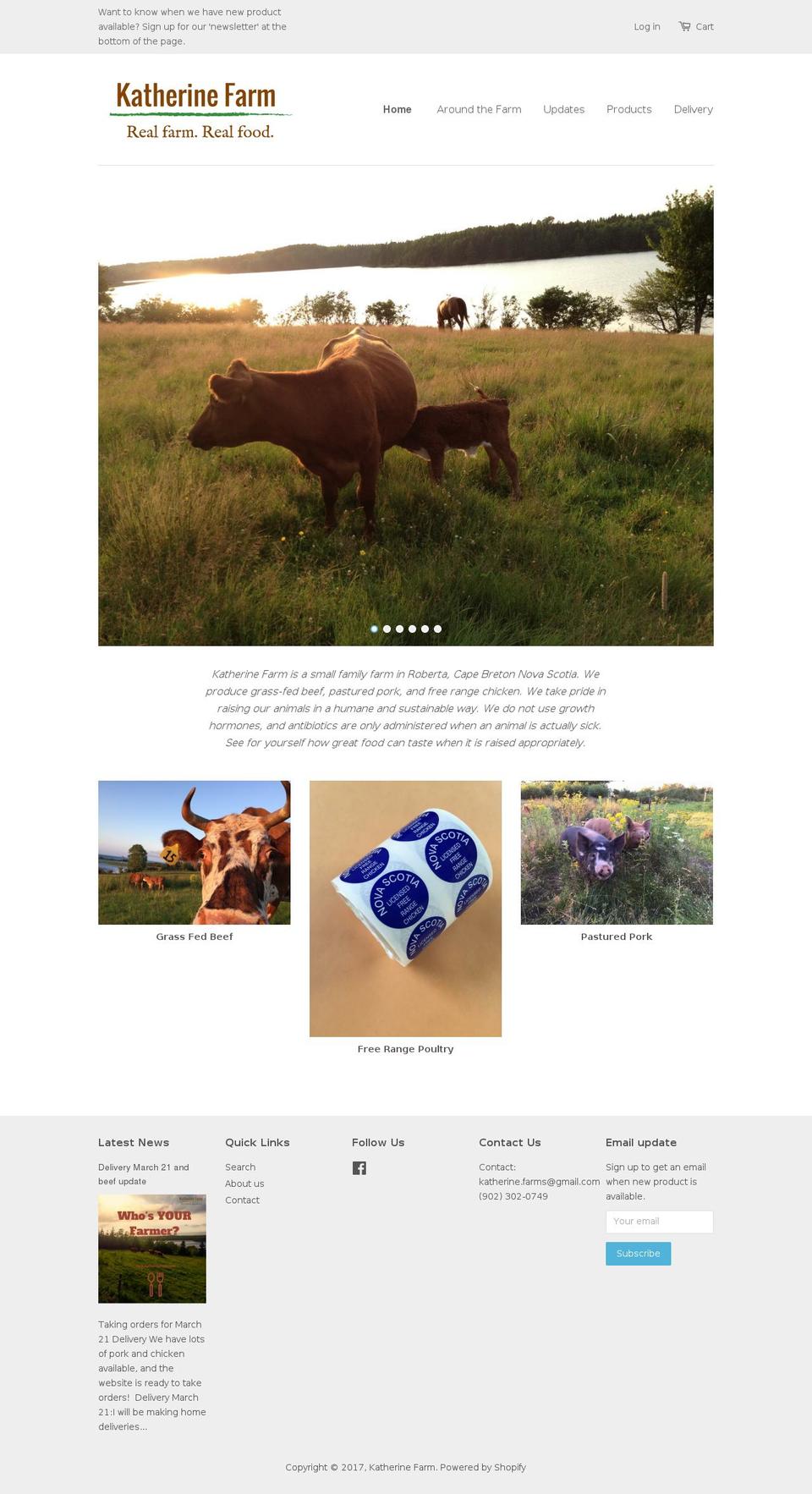 katherinefarm.com shopify website screenshot
