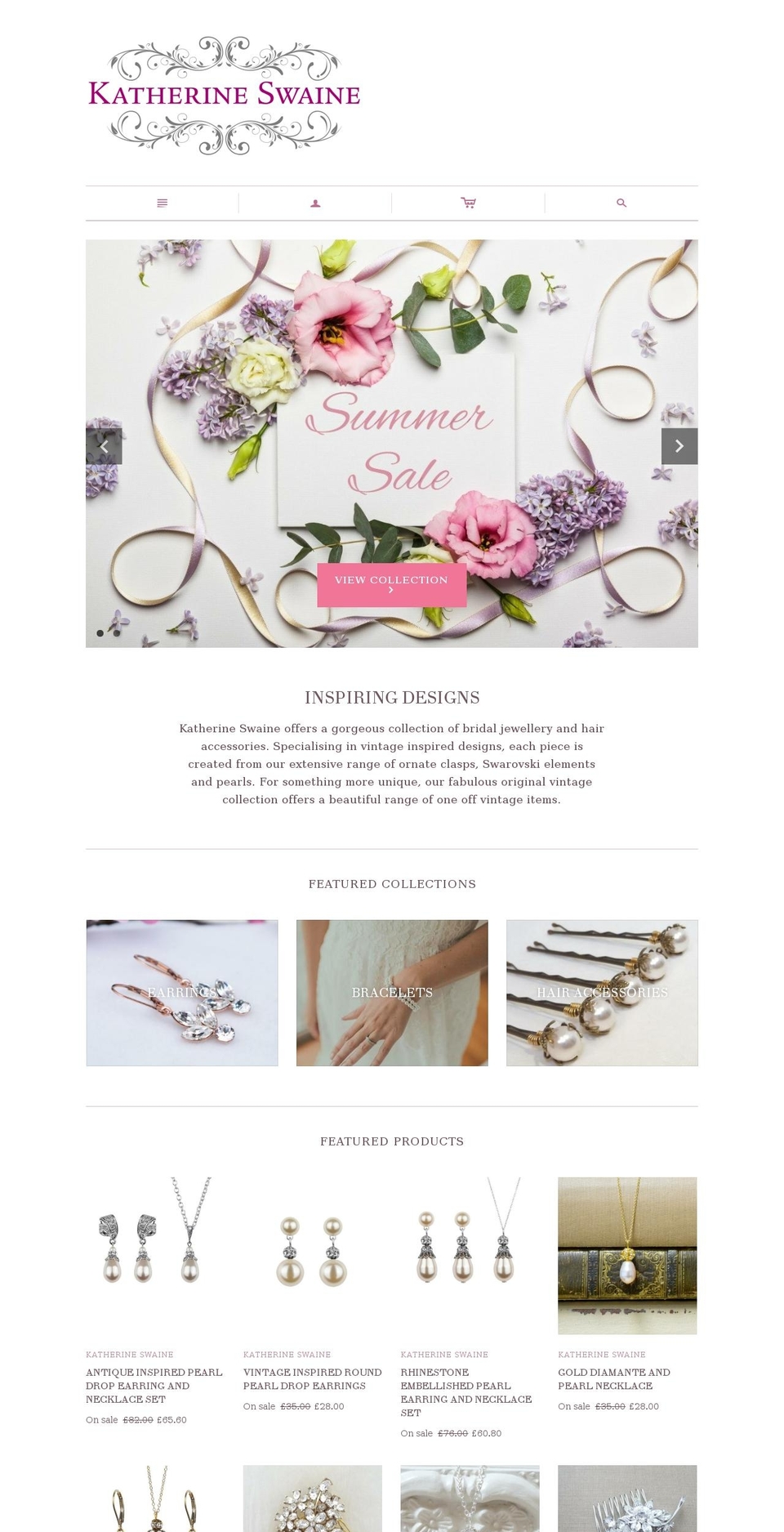 katherineswaine.co.uk shopify website screenshot