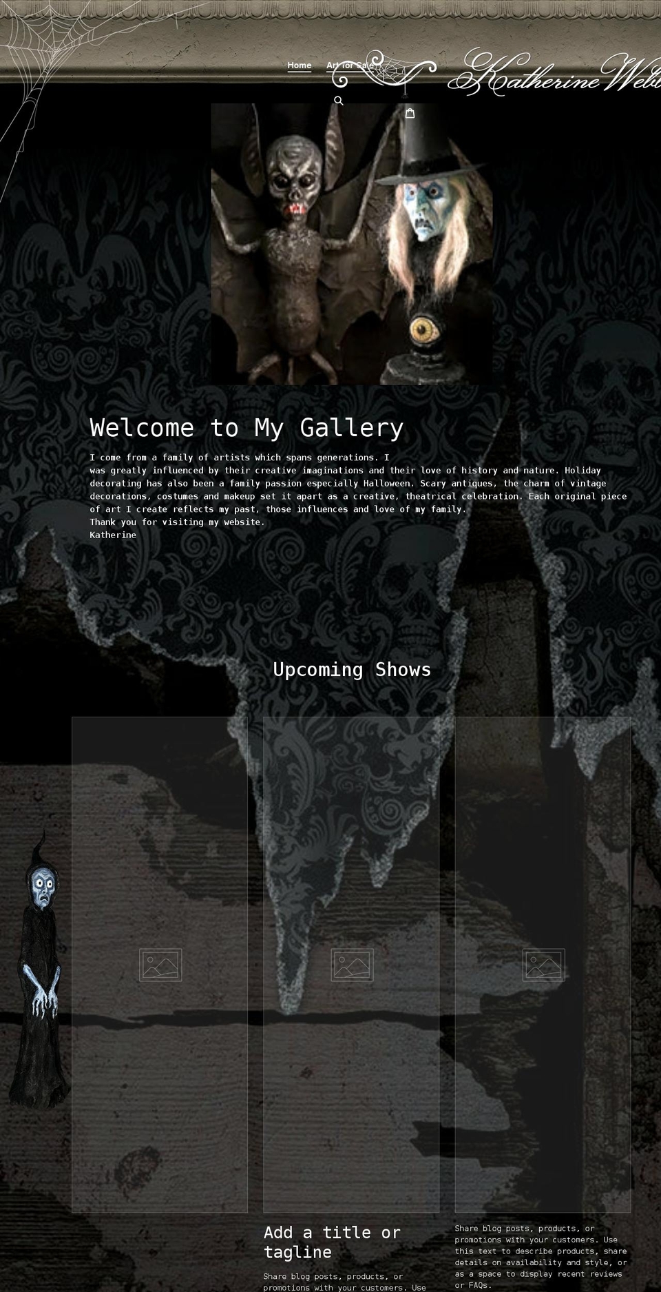 katherinewebber.com shopify website screenshot