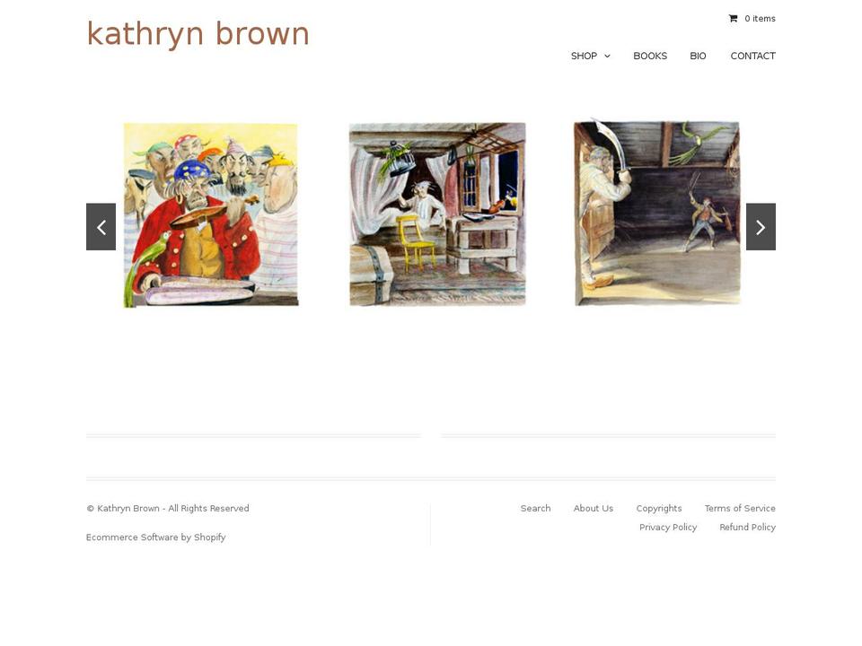 kathrynbrownillustrations.com shopify website screenshot