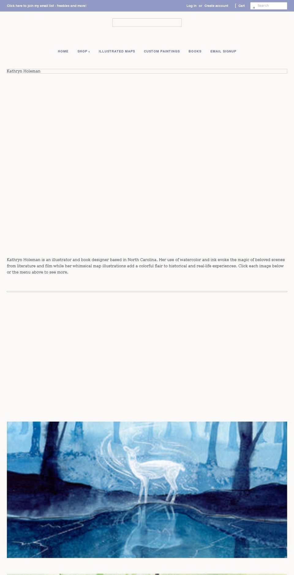 kathrynholeman.com shopify website screenshot