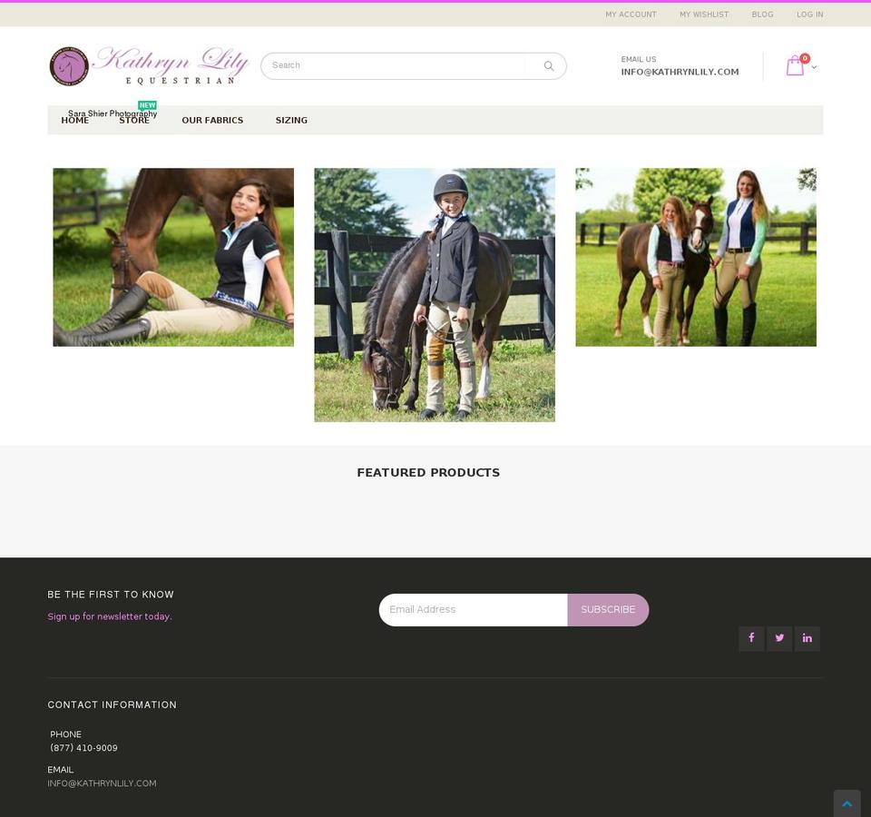 kathrynlily.com shopify website screenshot