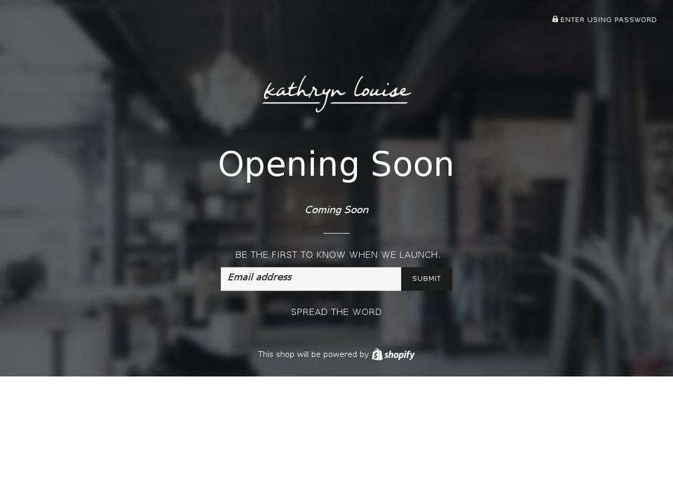 kathrynlouisedecor.com — Shopify storefront screenshot