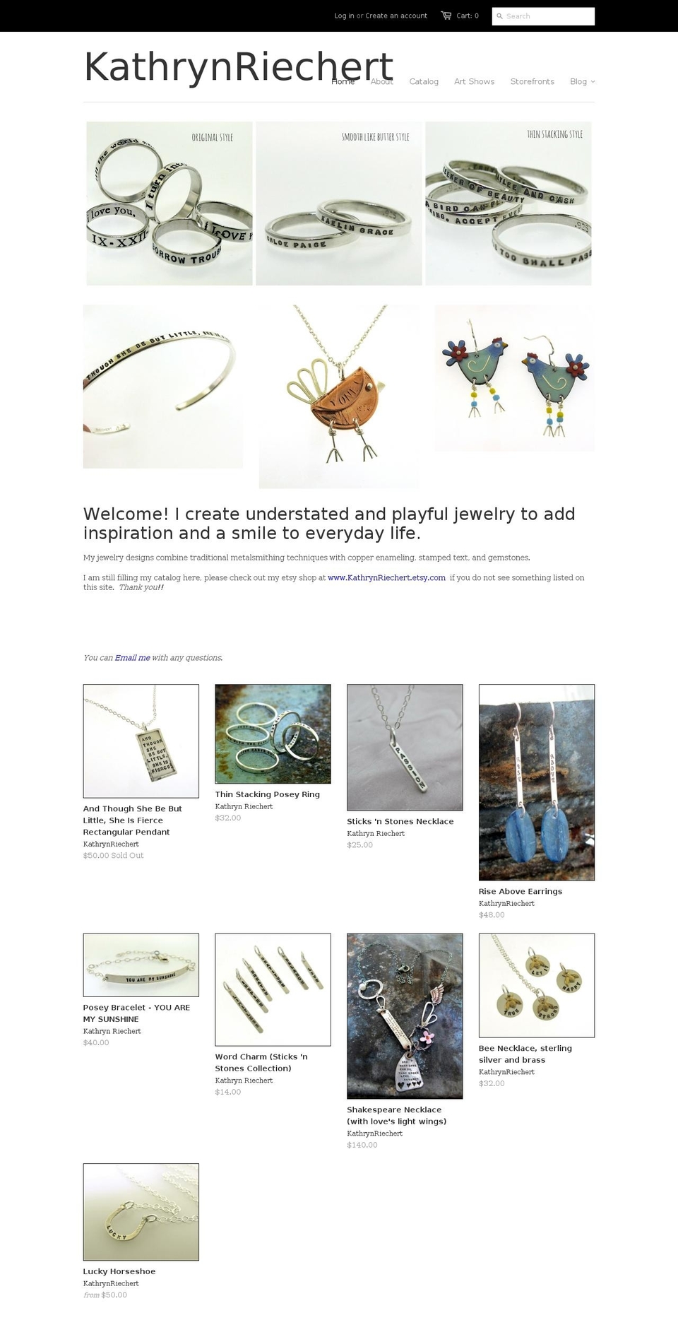 kathrynriechert.com shopify website screenshot