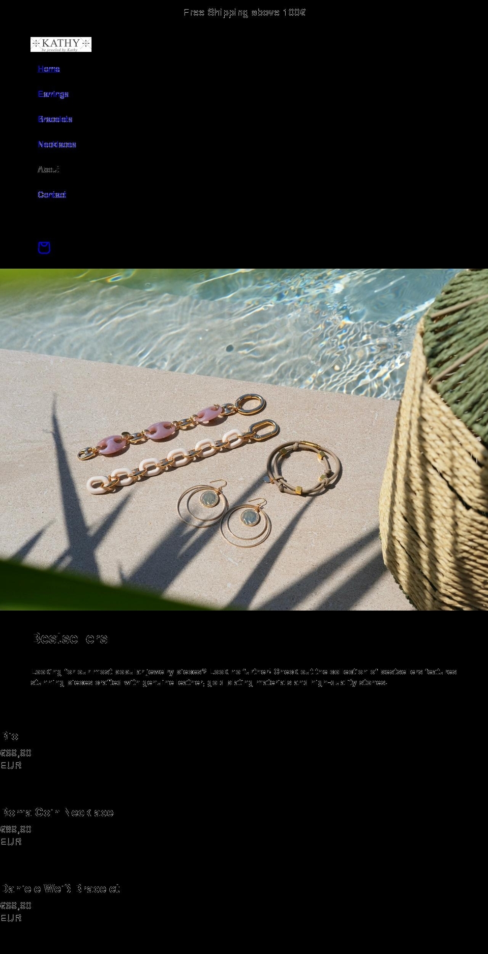 kathy-jewels.de shopify website screenshot