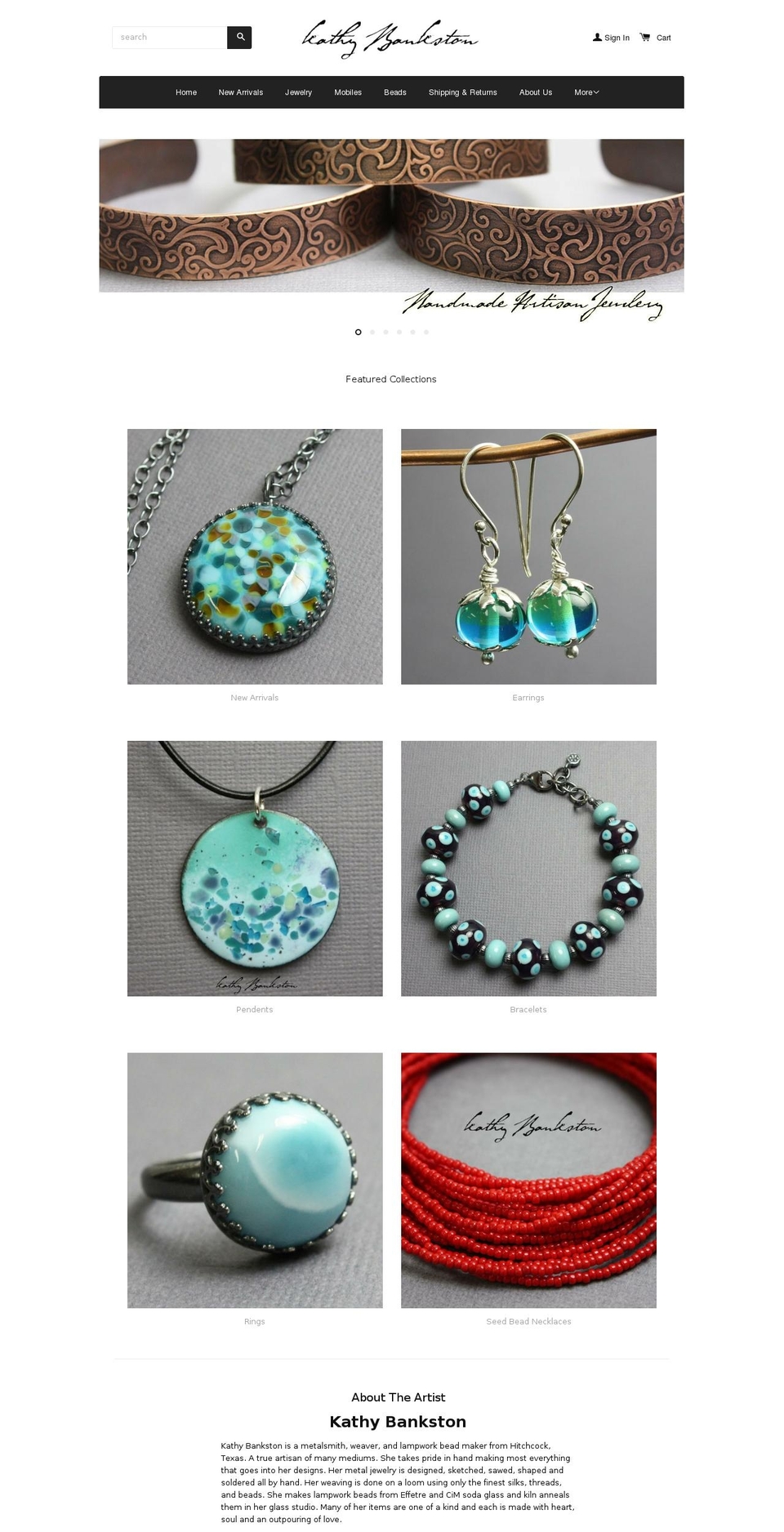 kathybankston.com shopify website screenshot