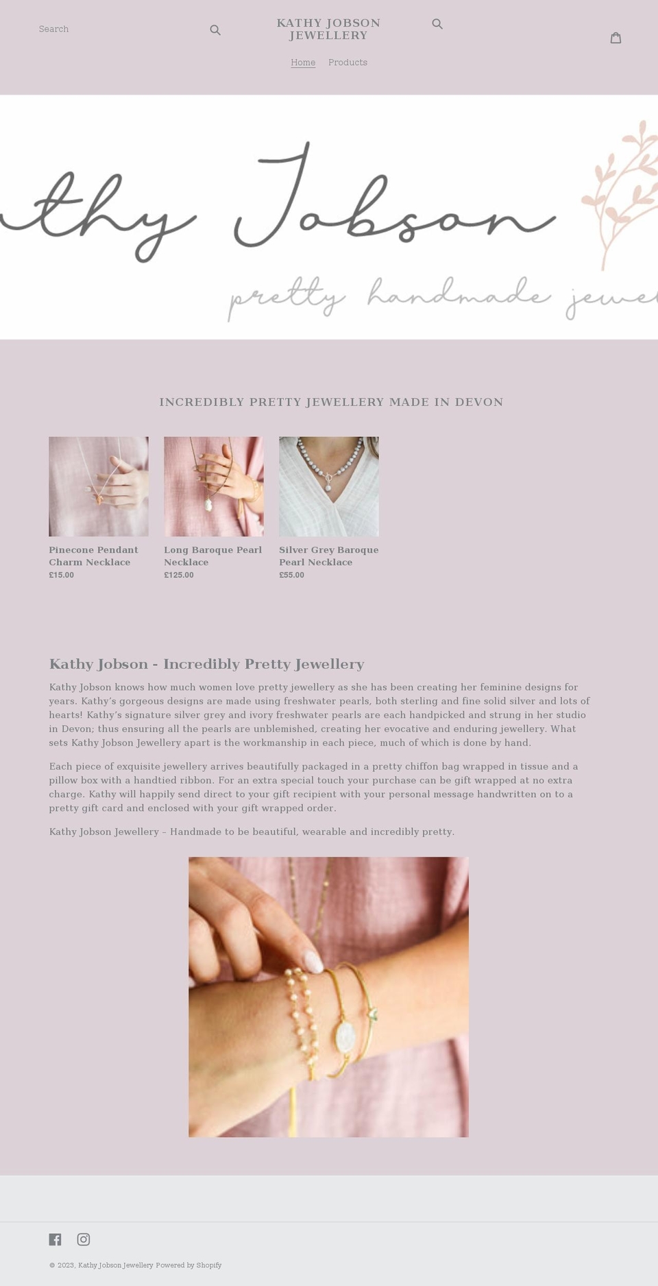 kathyjobson.co.uk shopify website screenshot