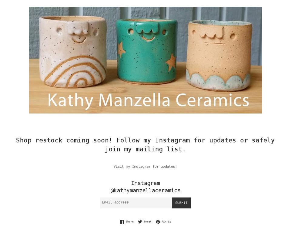 kathymanzella.com shopify website screenshot