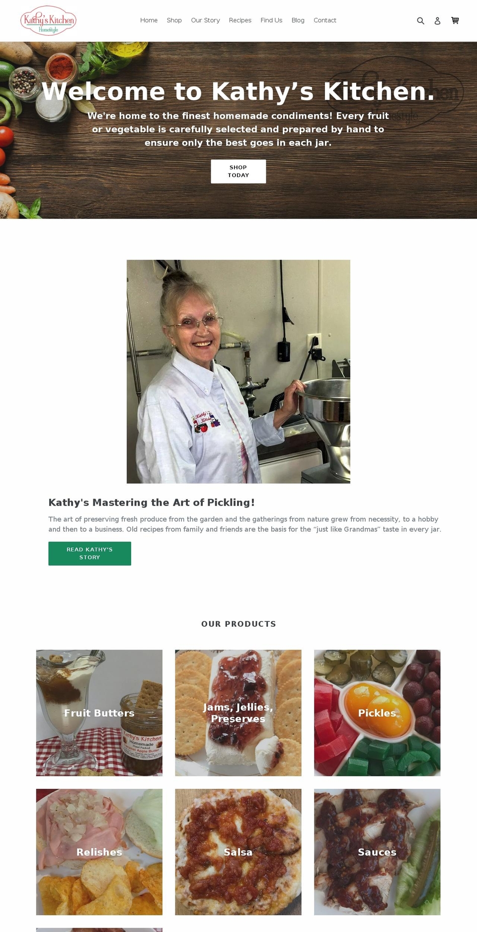 kathyskitchenstore.com shopify website screenshot