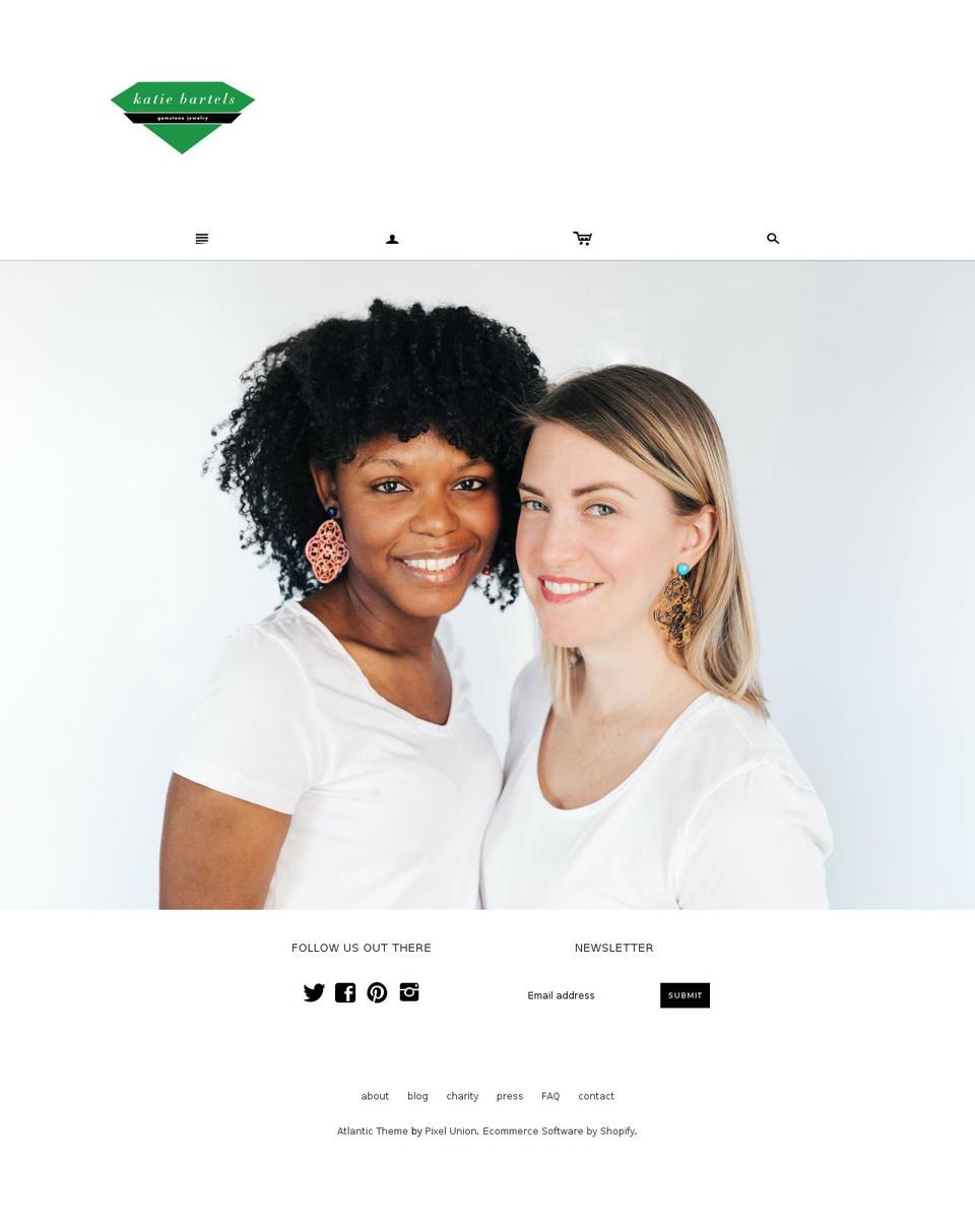 katiebartels.com shopify website screenshot