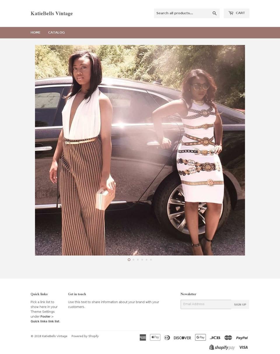 katiebellsvintage.com — Shopify storefront screenshot