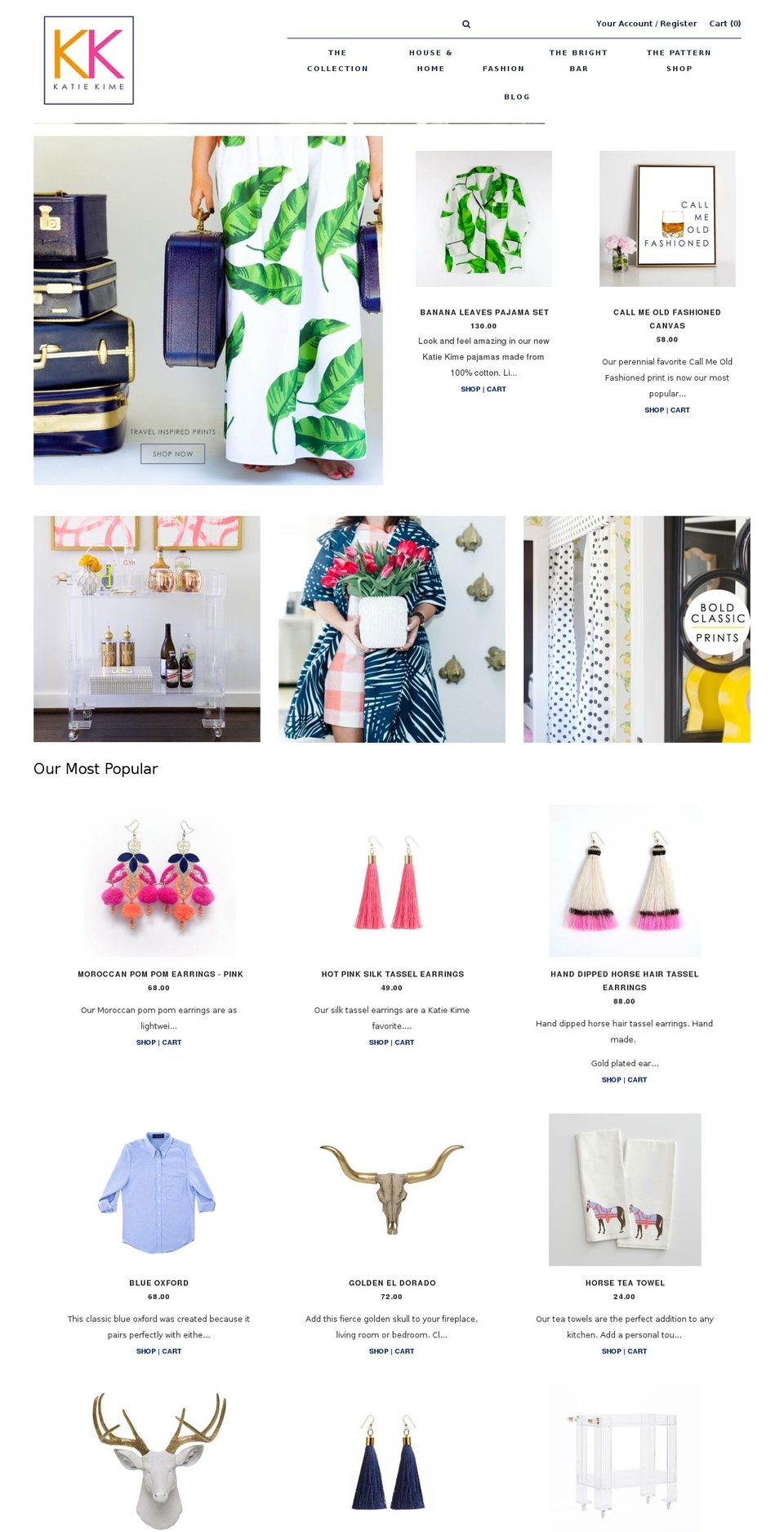 katiekime.com shopify website screenshot