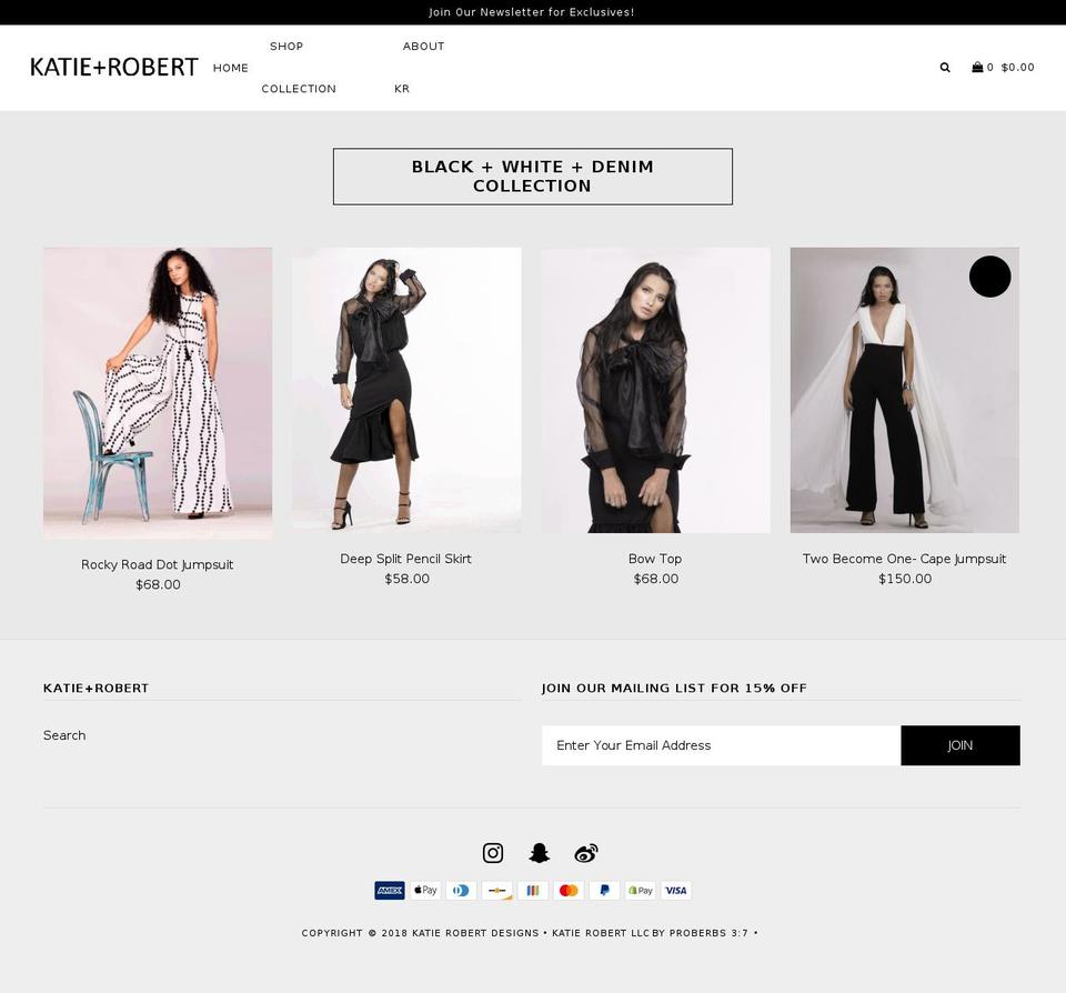 katierobert.com — Shopify storefront screenshot