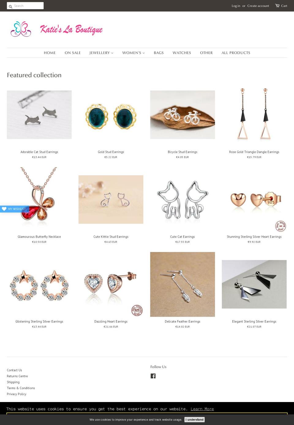 katies-la-boutique.com — Shopify storefront screenshot