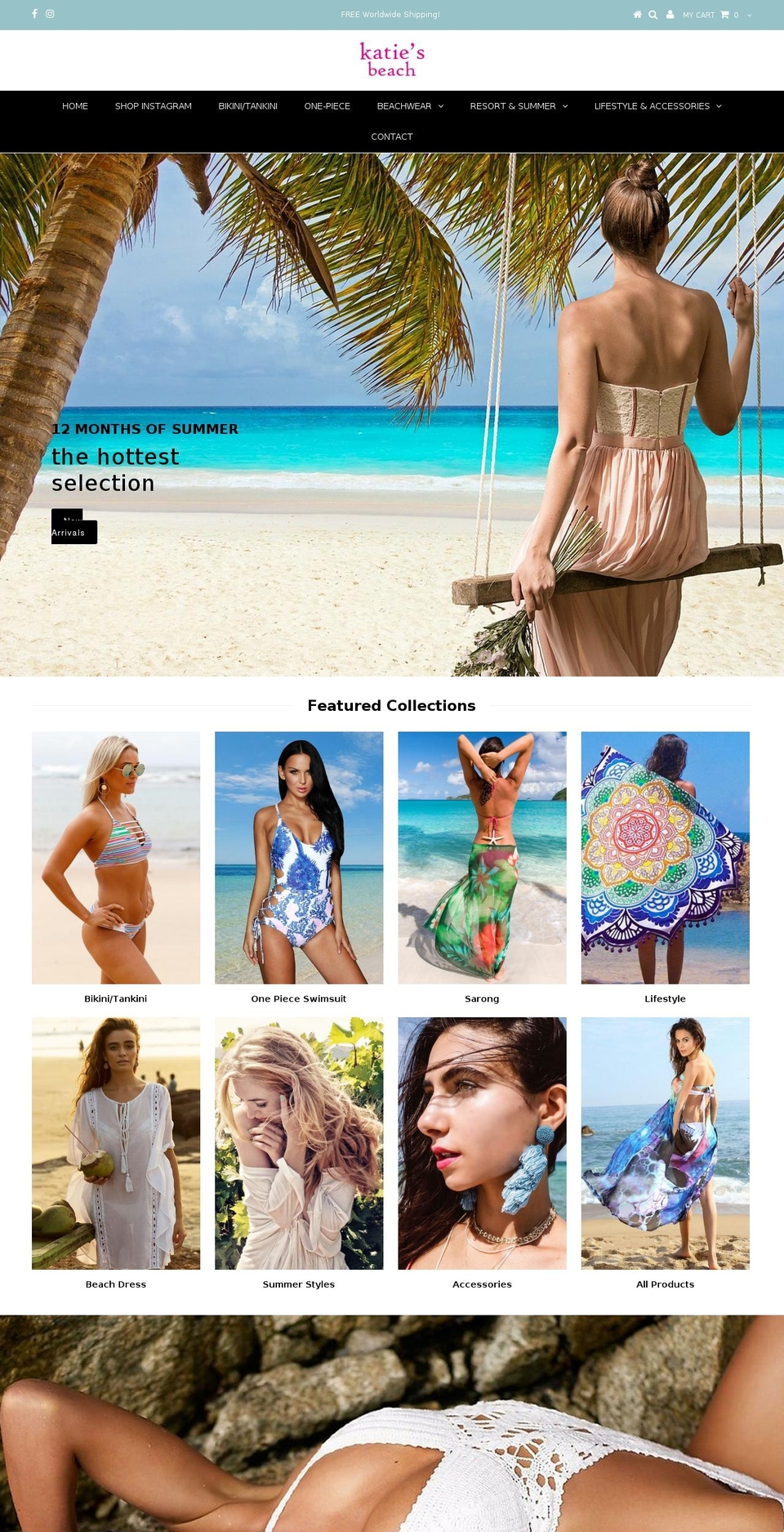 katiesbeach.com — Shopify storefront screenshot