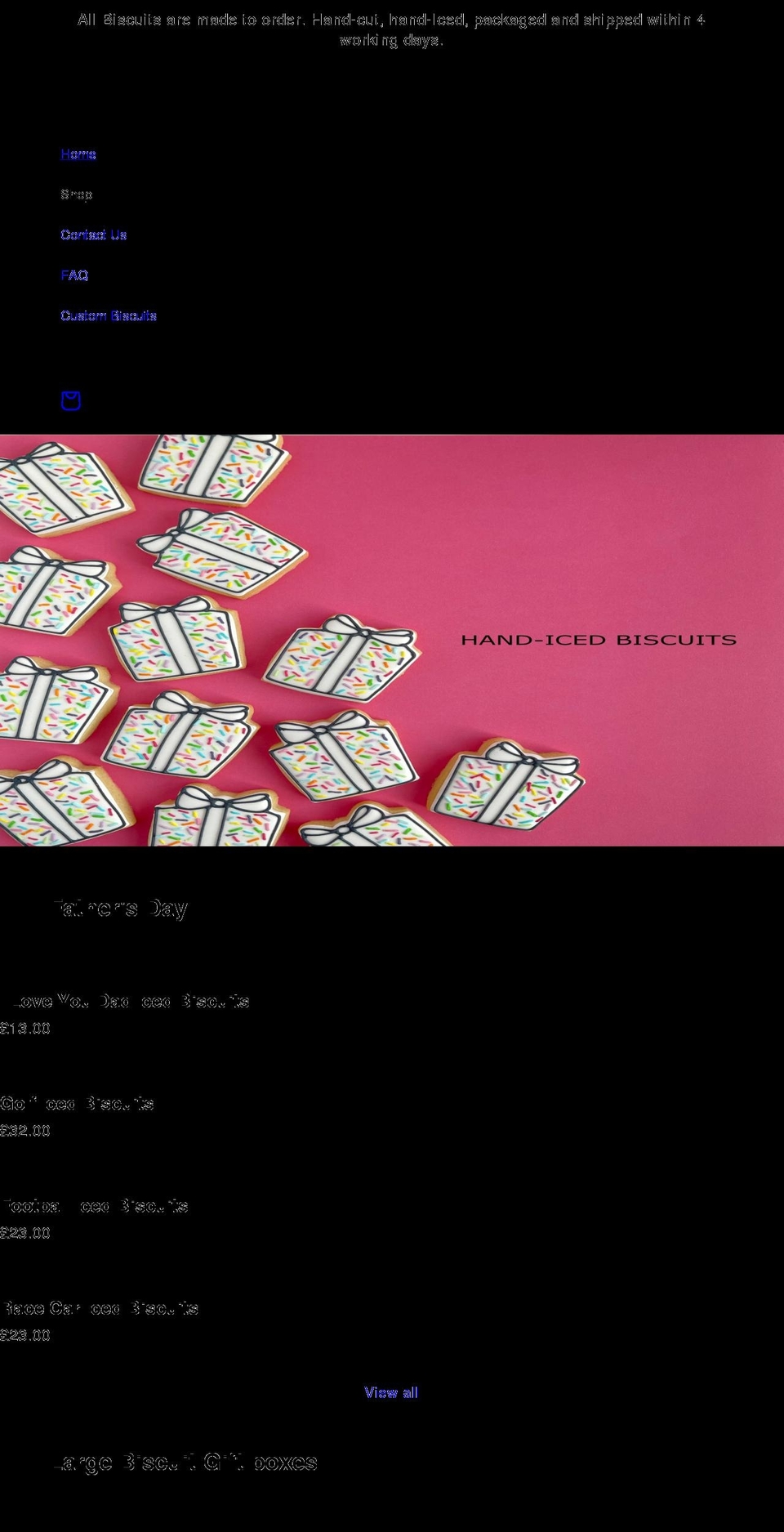 katiesbiscuitshop.com shopify website screenshot