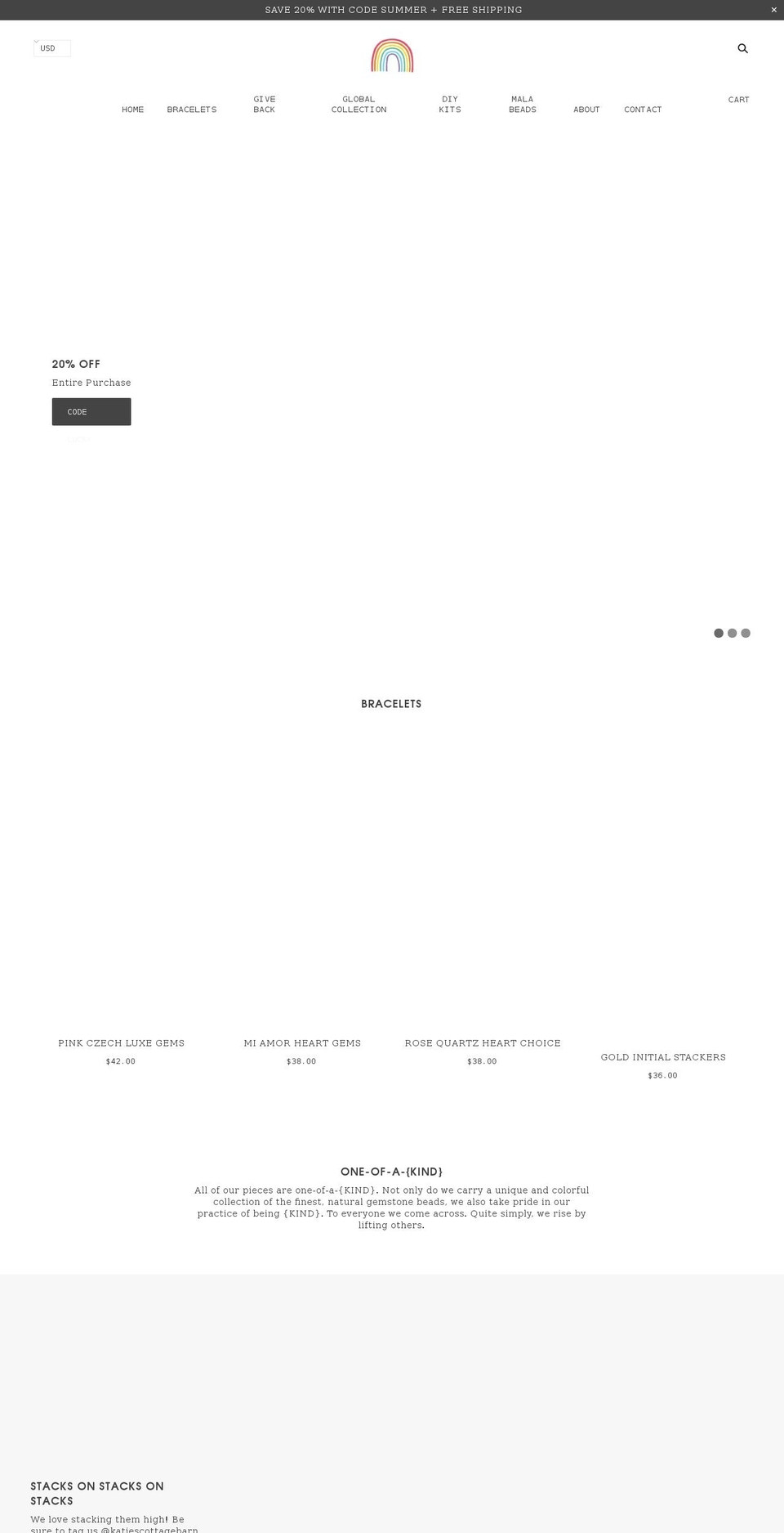 katiescottagebarn.com shopify website screenshot