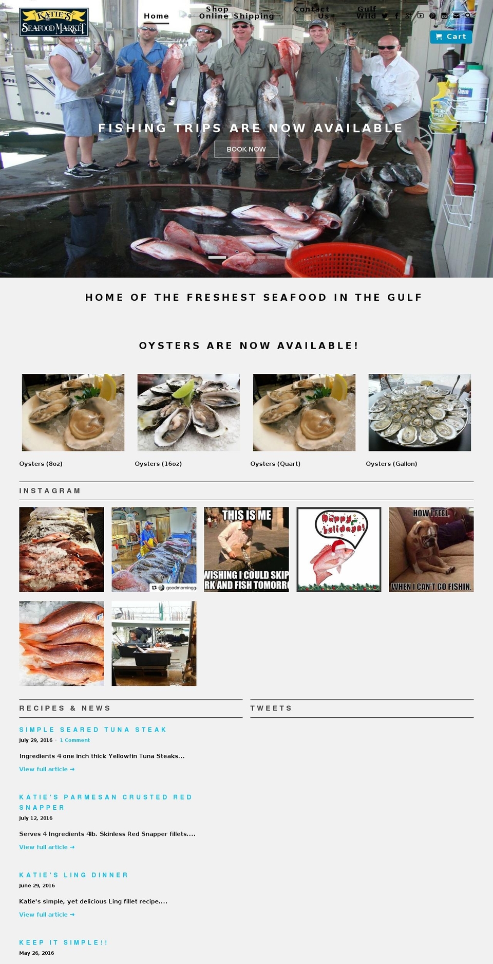 katiesseafoodmarket.com shopify website screenshot