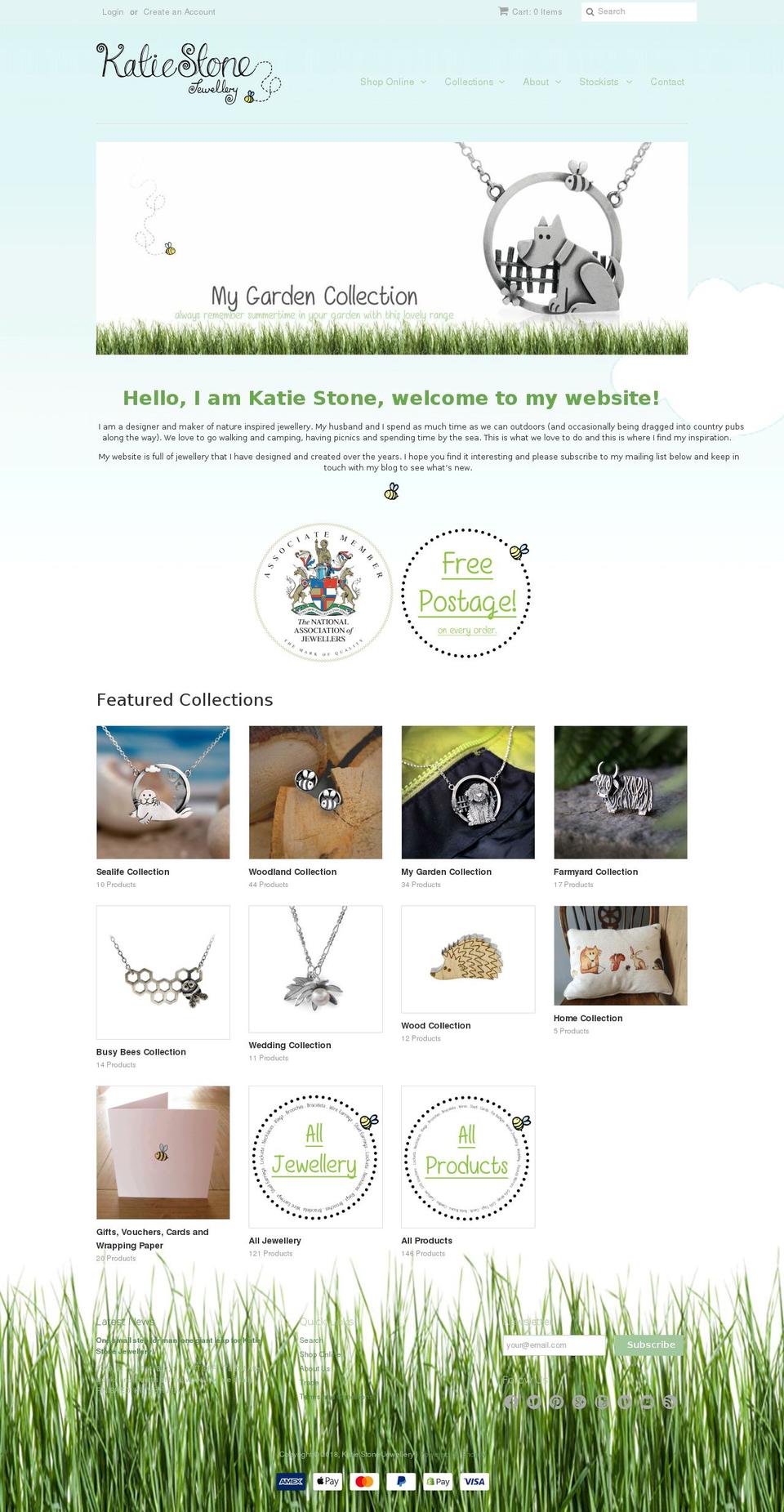 katiestonejewellery.com — Shopify storefront screenshot