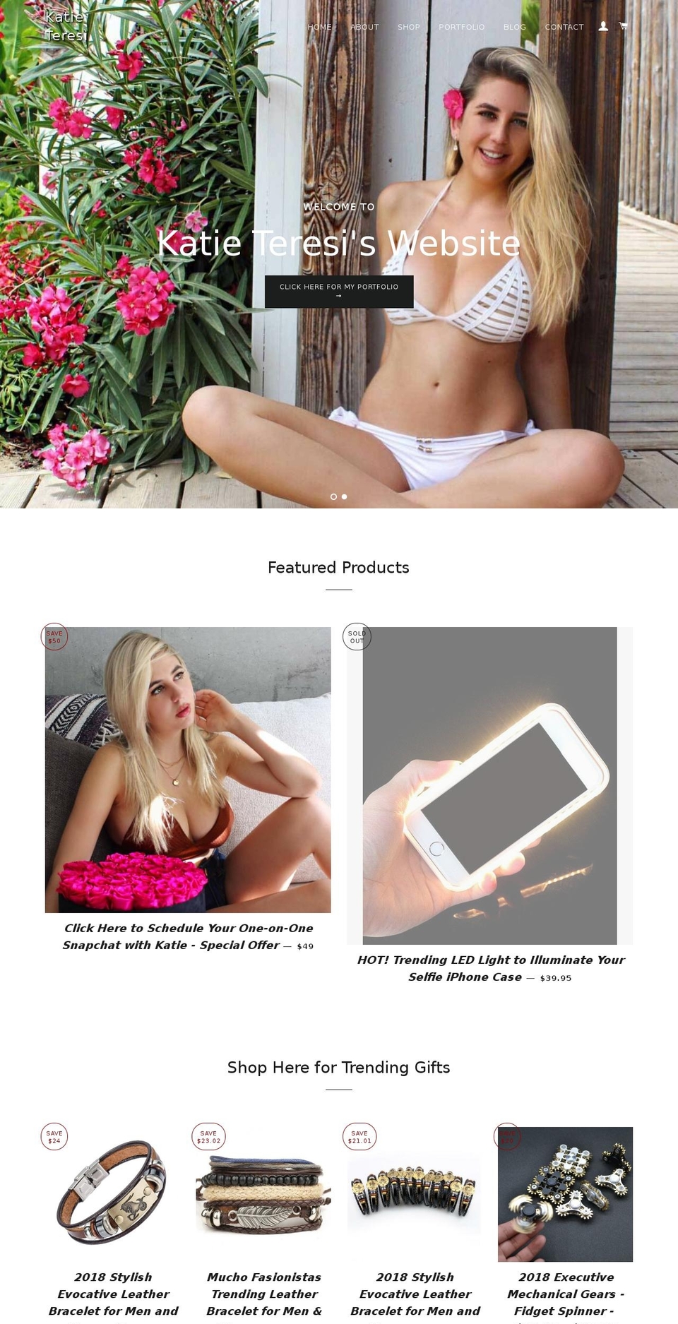 katieteresi.com shopify website screenshot