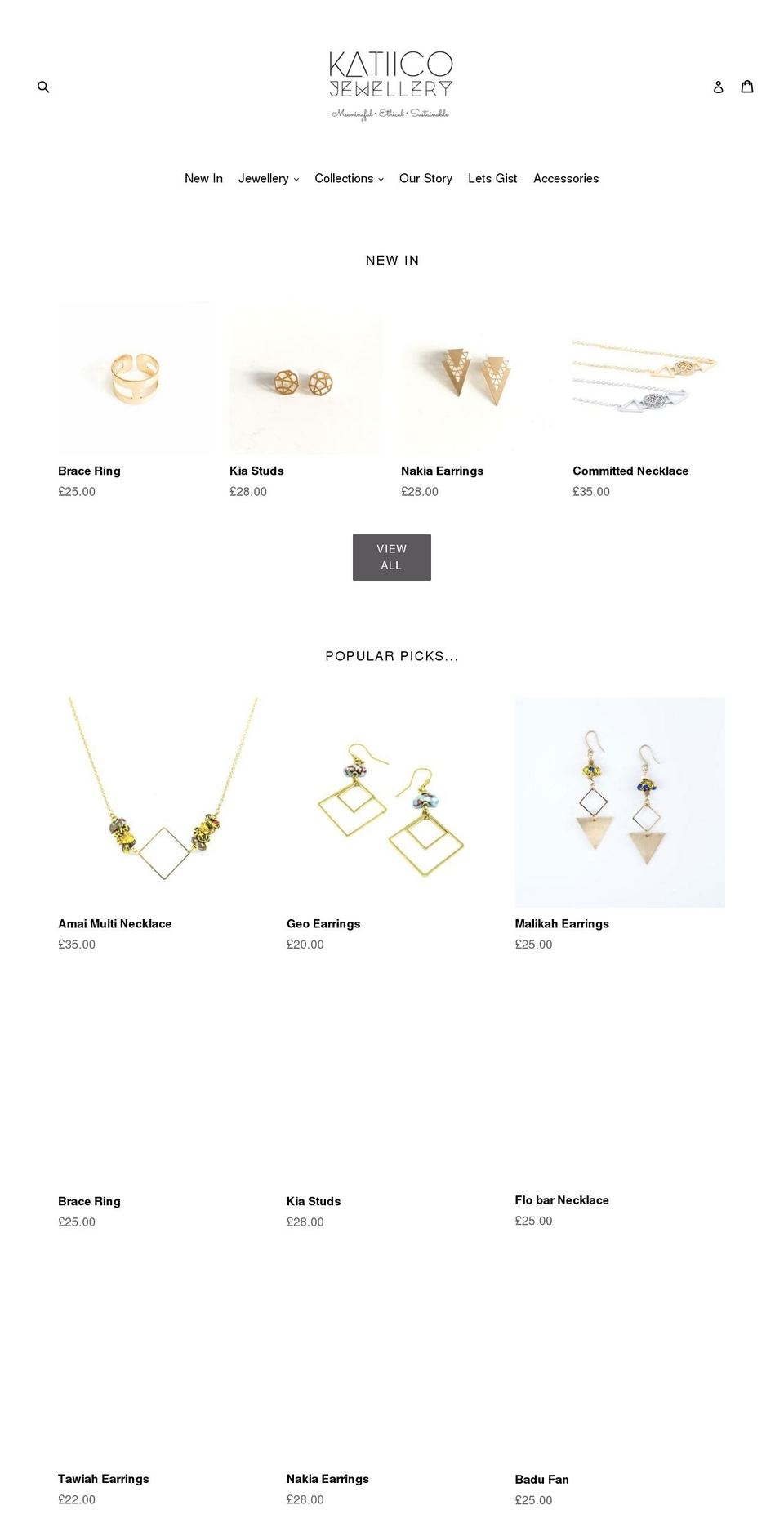 katiico.com — Shopify storefront screenshot