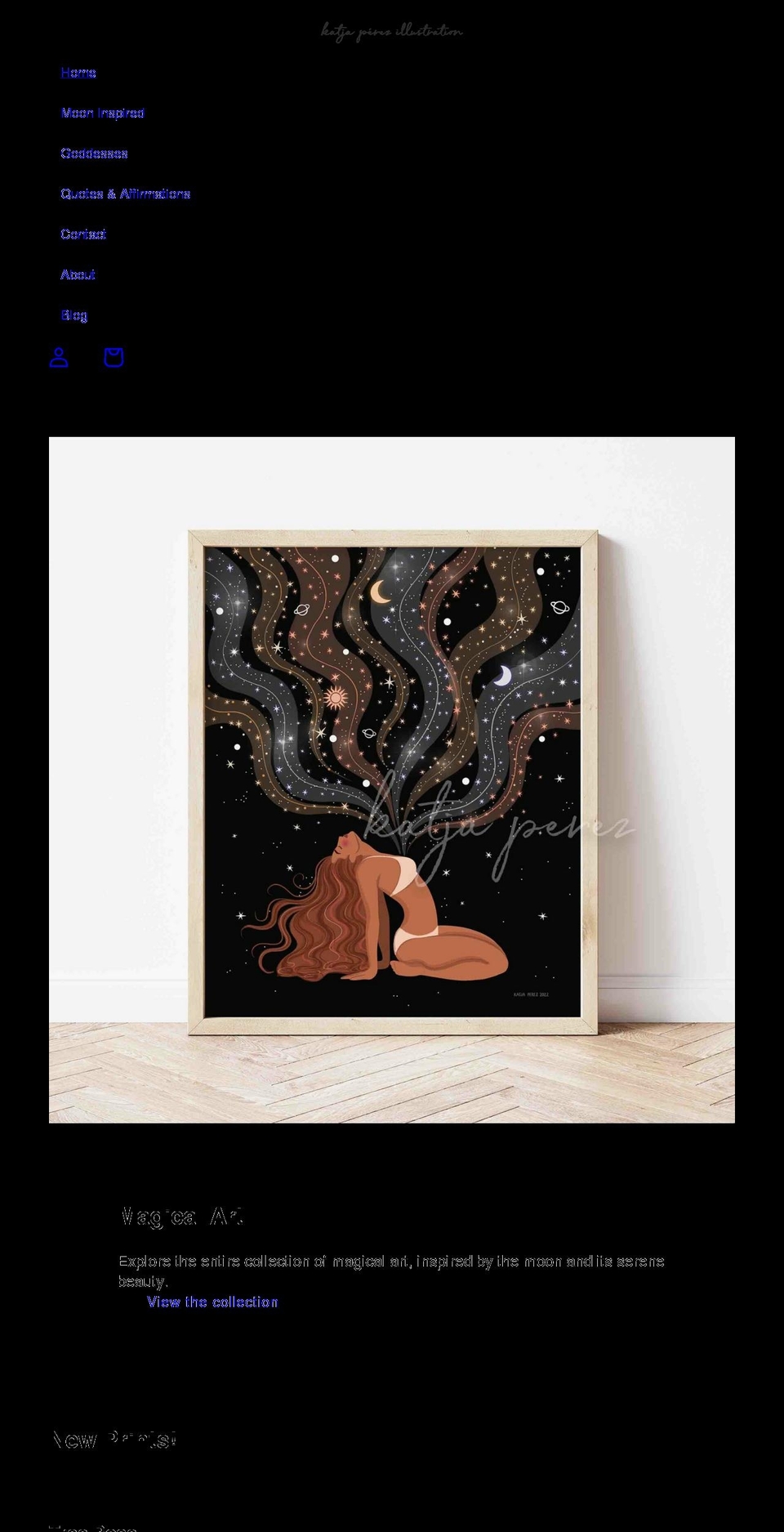katjaperez.com shopify website screenshot