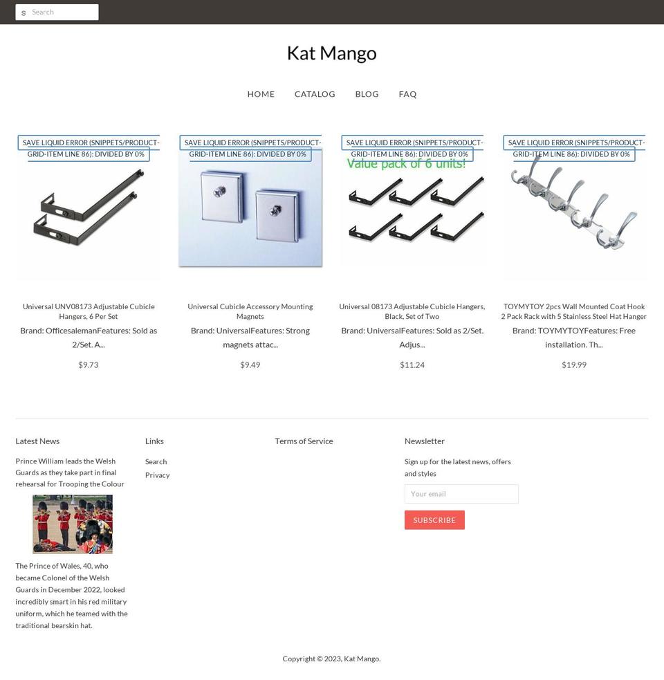 katmango.com shopify website screenshot