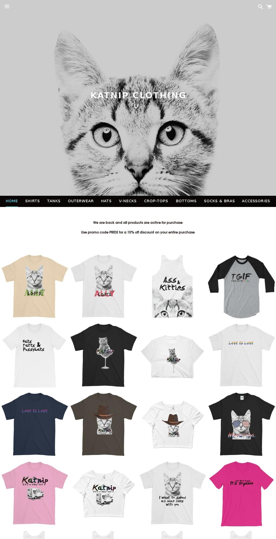 katnip-clothing.org shopify website screenshot