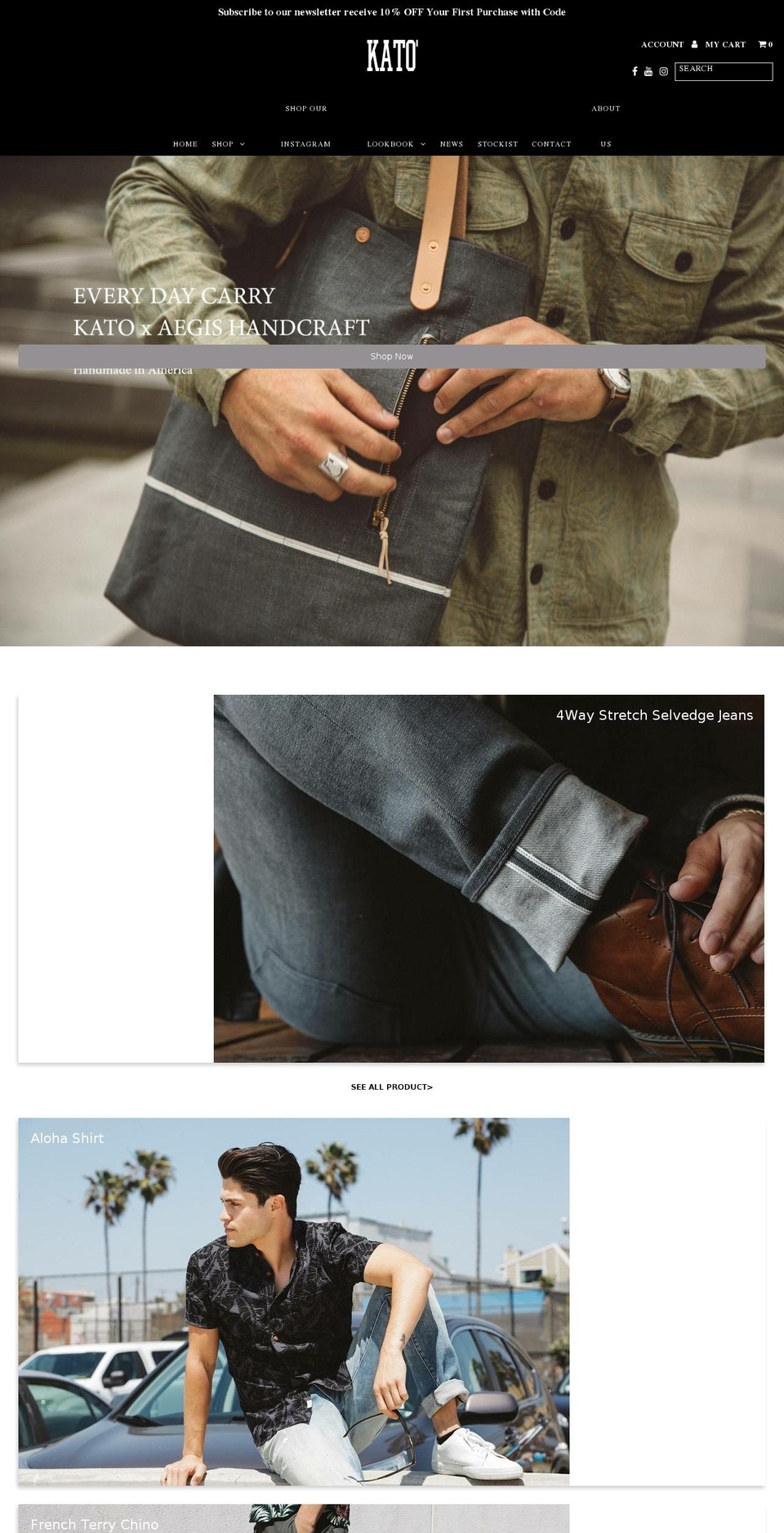kato-brand.com shopify website screenshot