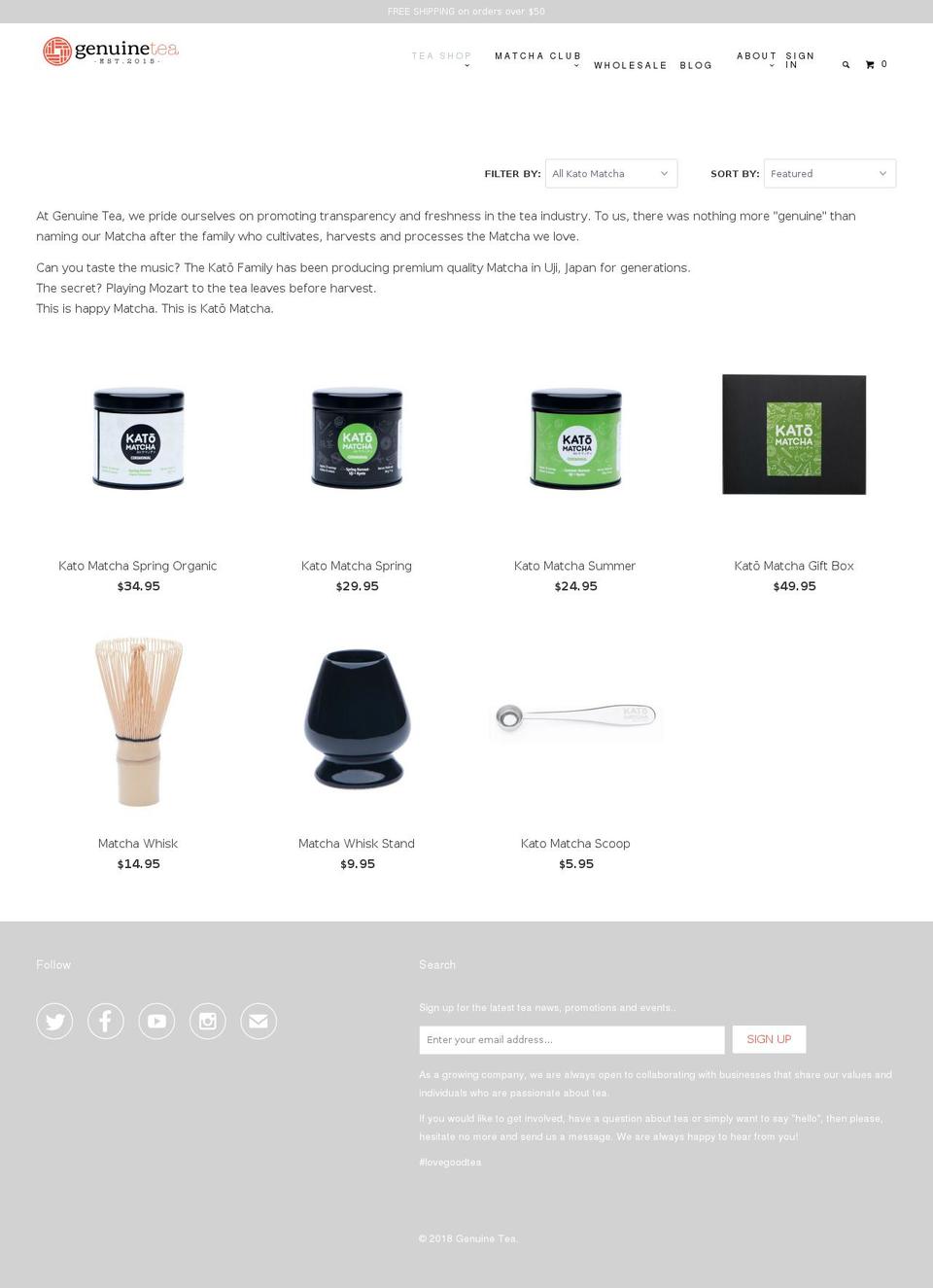katomatcha.com — Shopify storefront screenshot