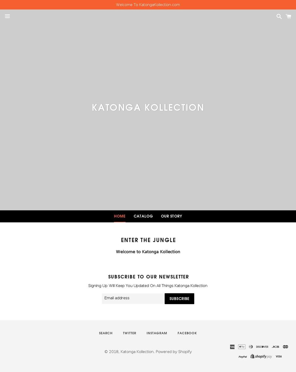 katongakollection.com — Shopify storefront screenshot