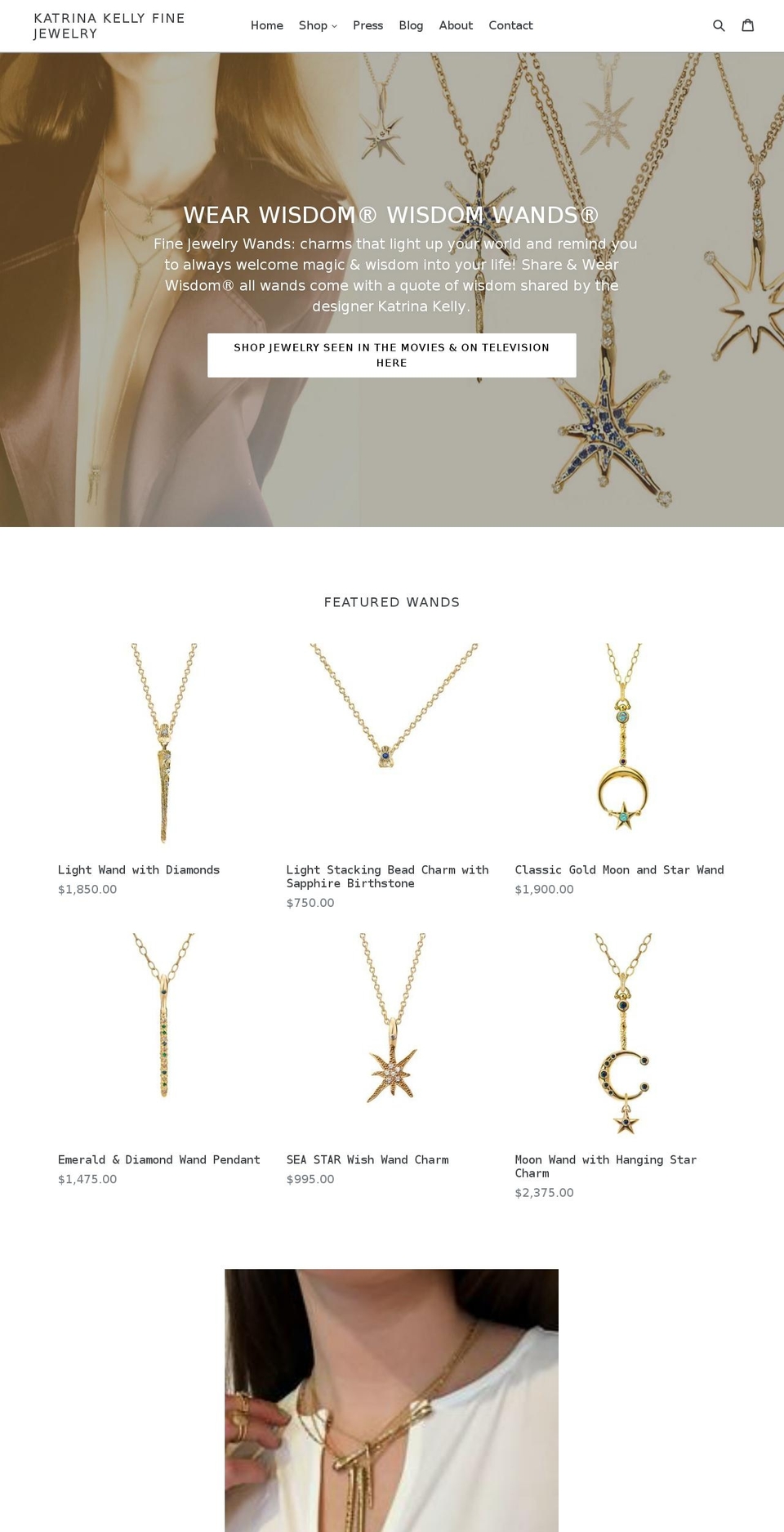 katrinakelly.com shopify website screenshot