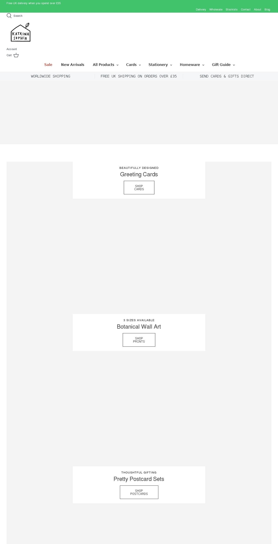 katrinasophia.com shopify website screenshot