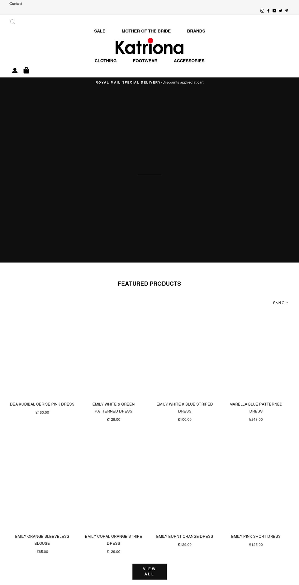 katriona.com shopify website screenshot
