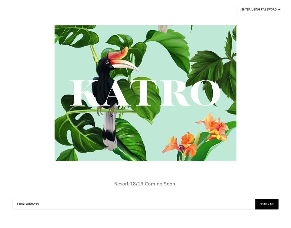 katro.com shopify website screenshot